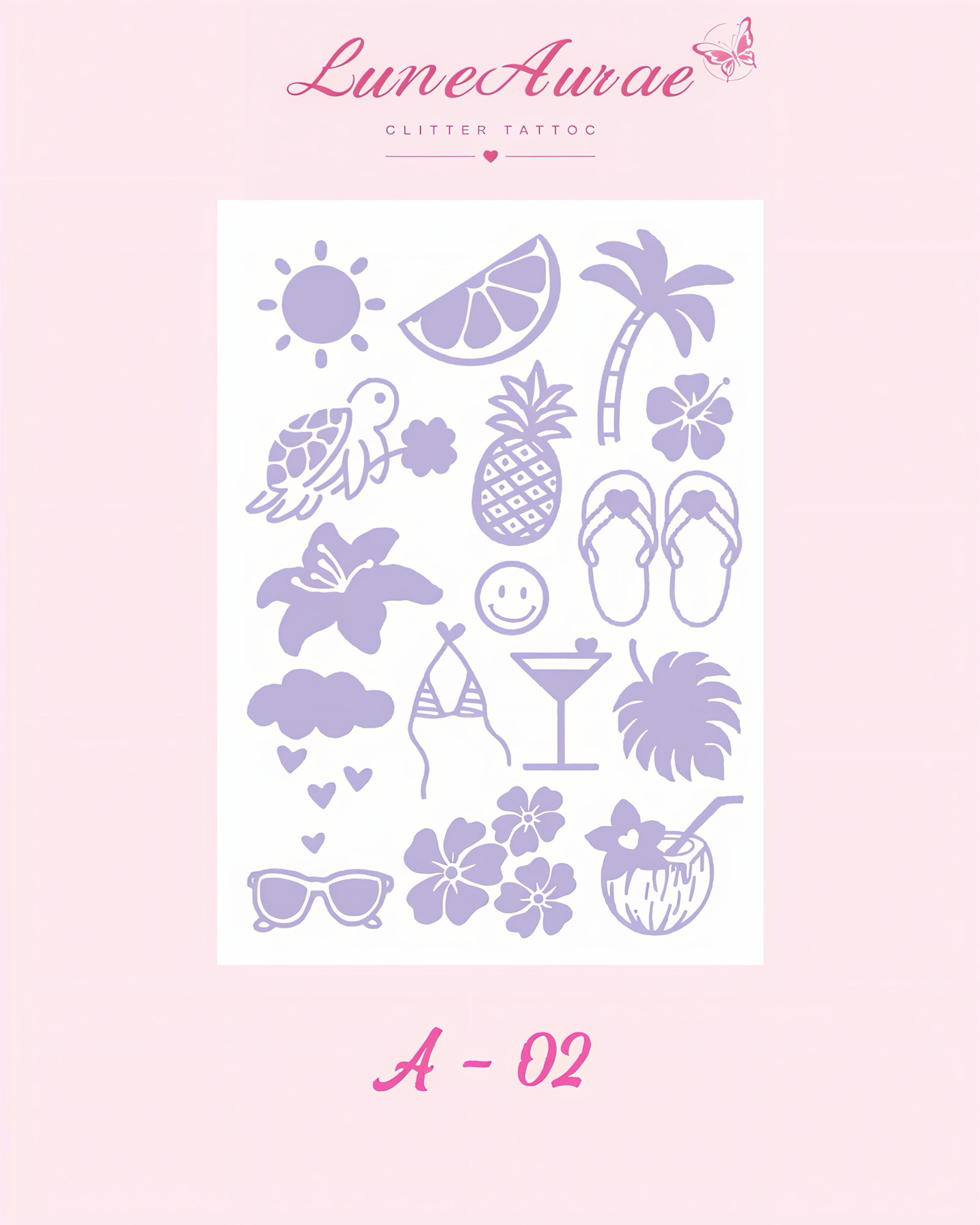 DIY Glitter Tattoo Sticker-A series