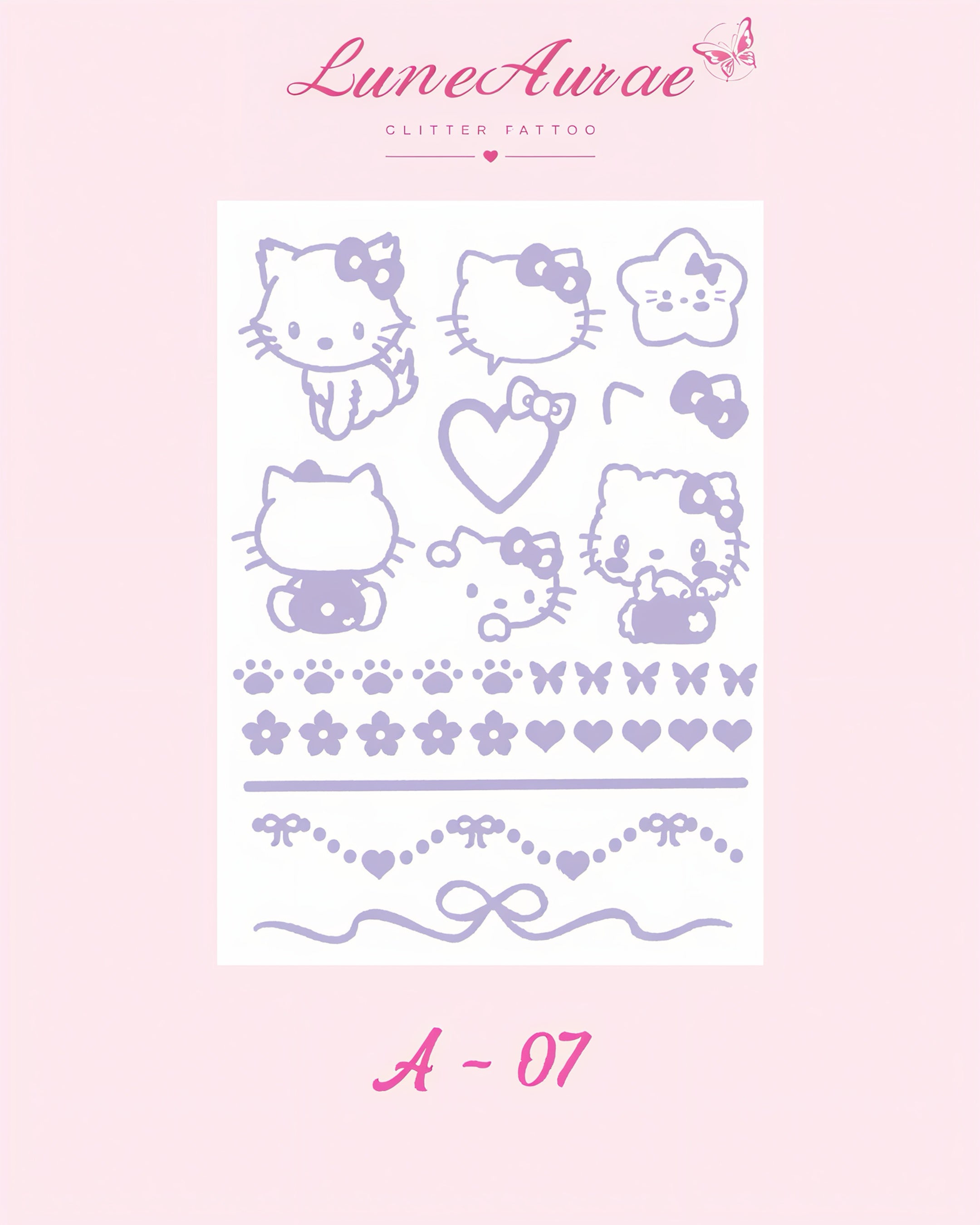 DIY Glitter Tattoo Sticker-A series