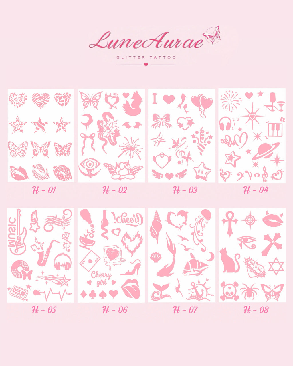 Tattoo Stickers-H series