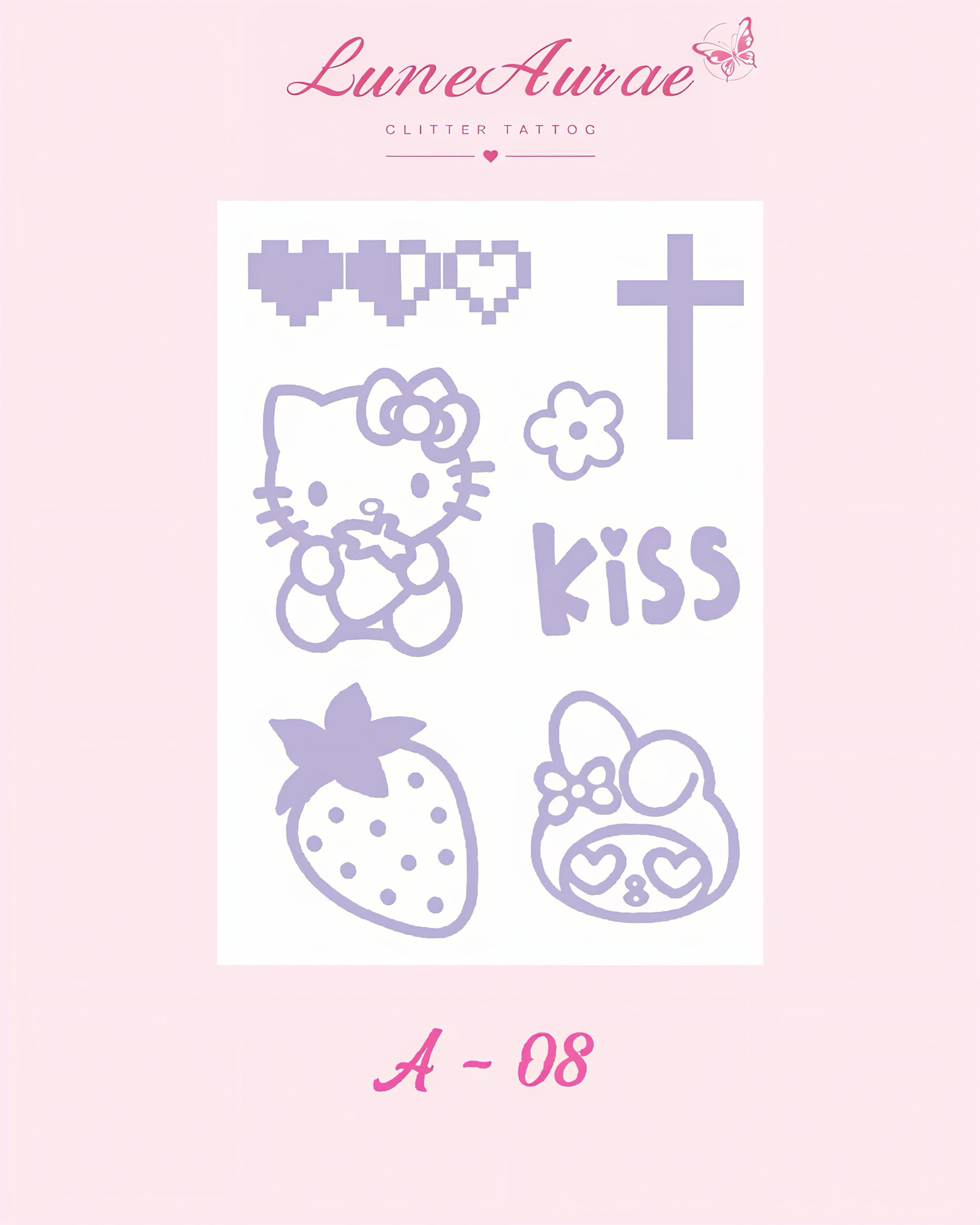 DIY Glitter Tattoo Sticker-A series
