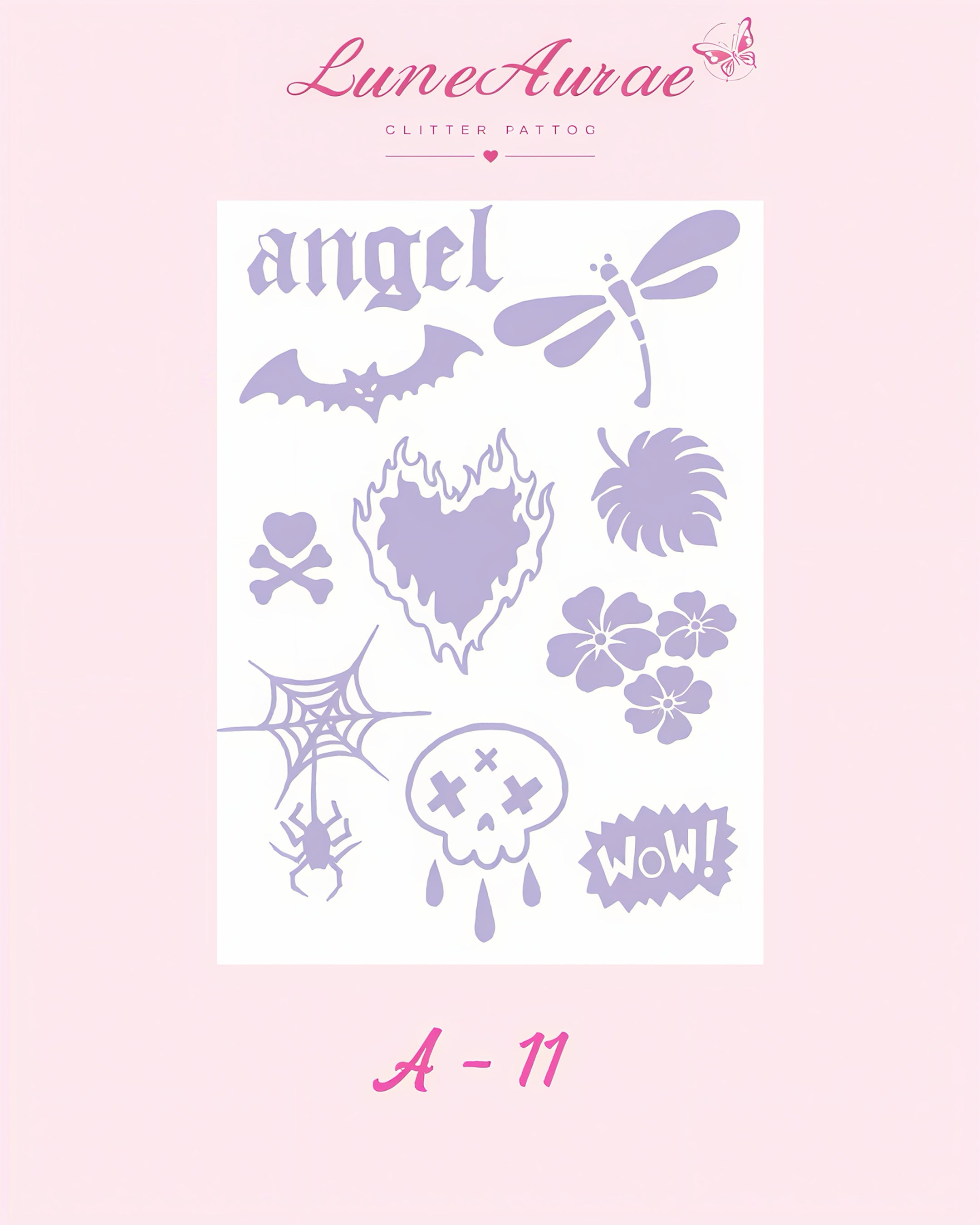 DIY Glitter Tattoo Sticker-A series