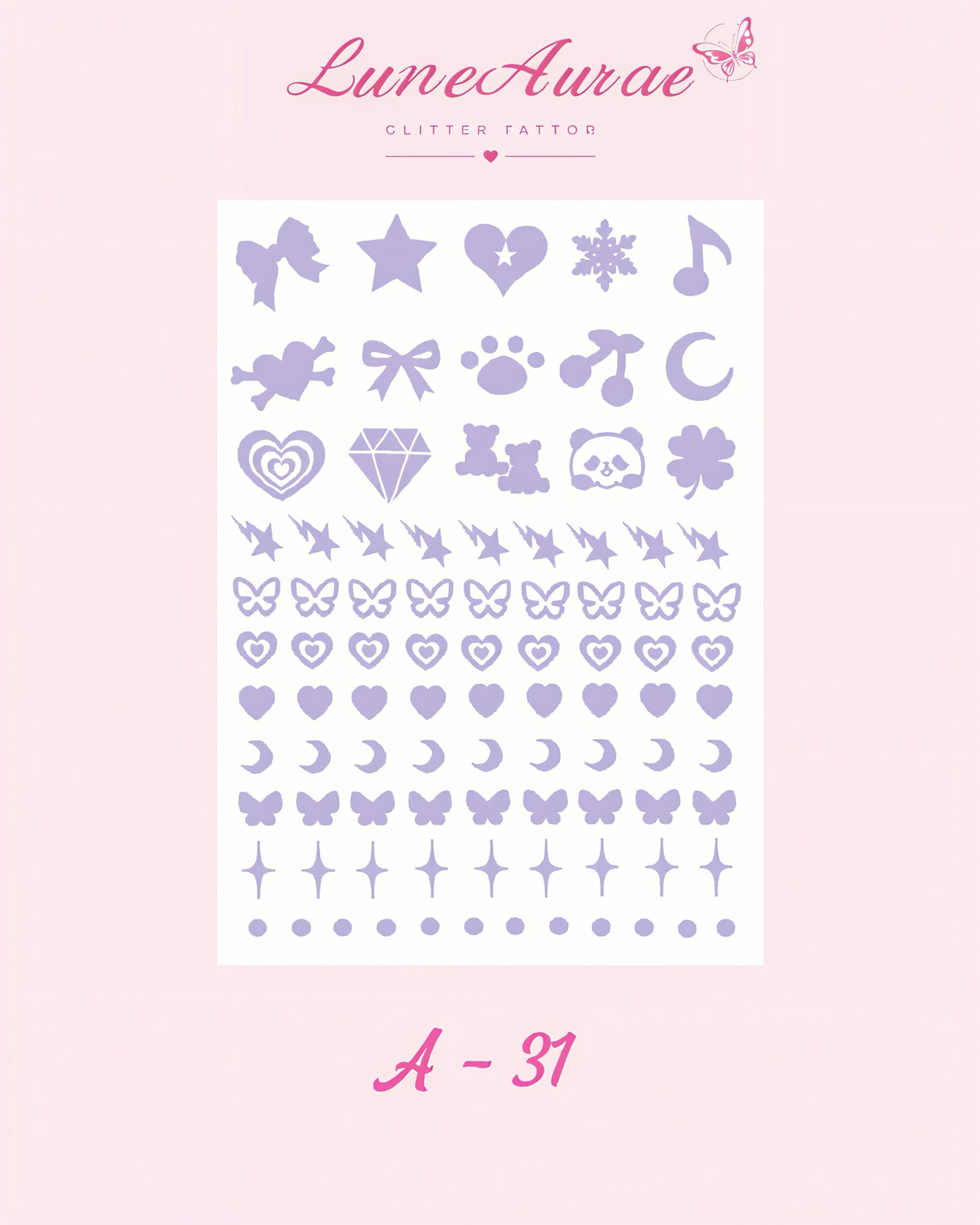 DIY Glitter Tattoo Sticker-A series