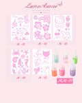 DIY Glitter Tattoo Sticker Set- M series