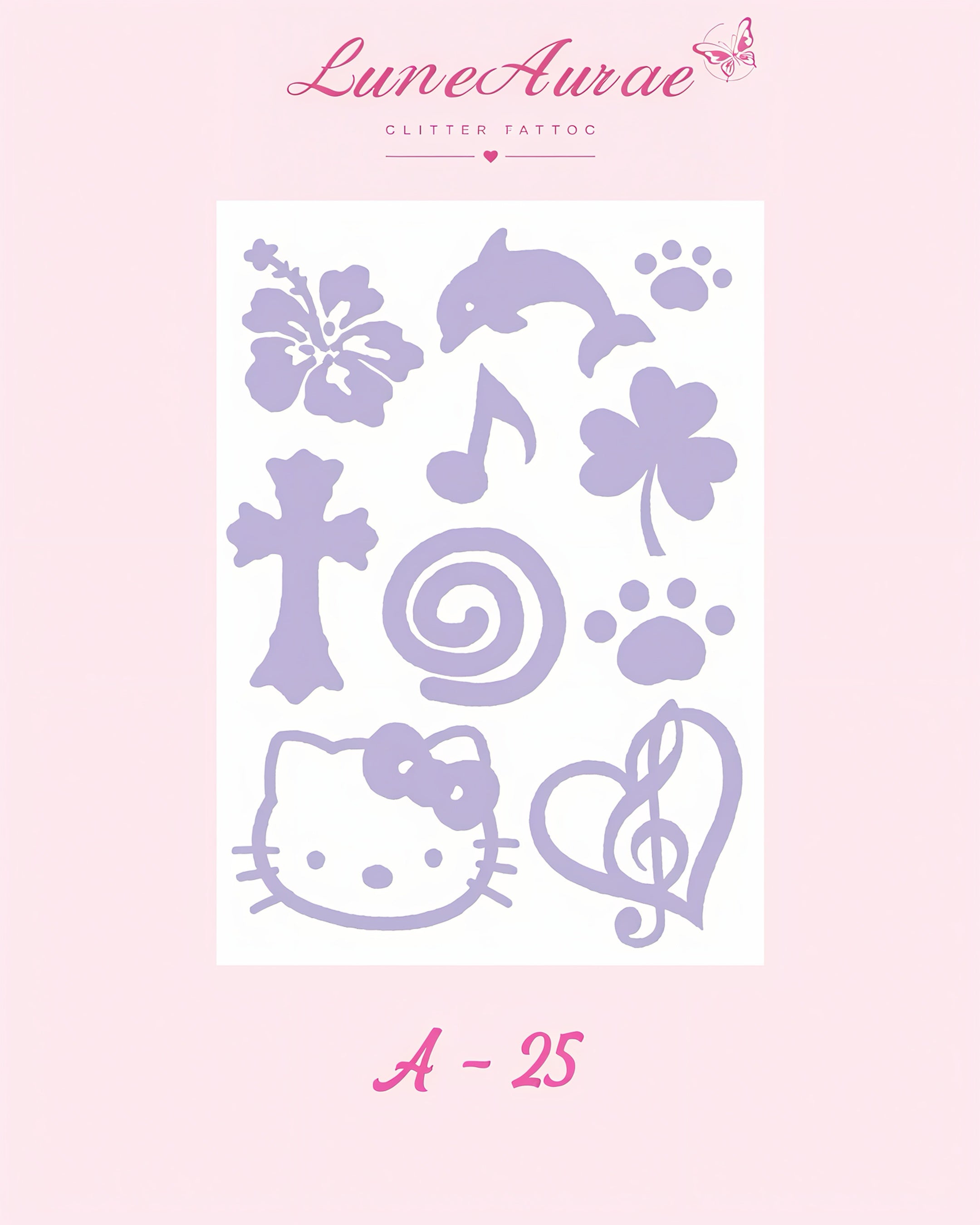DIY Glitter Tattoo Sticker-A series
