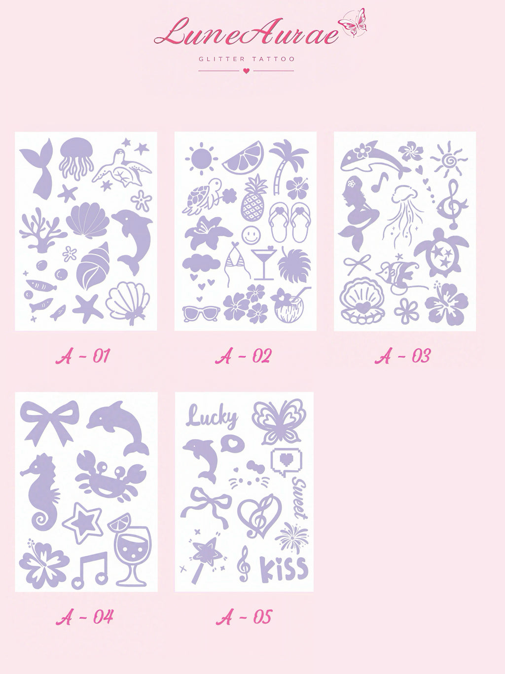 DIY Glitter Tattoo Stickers -A series