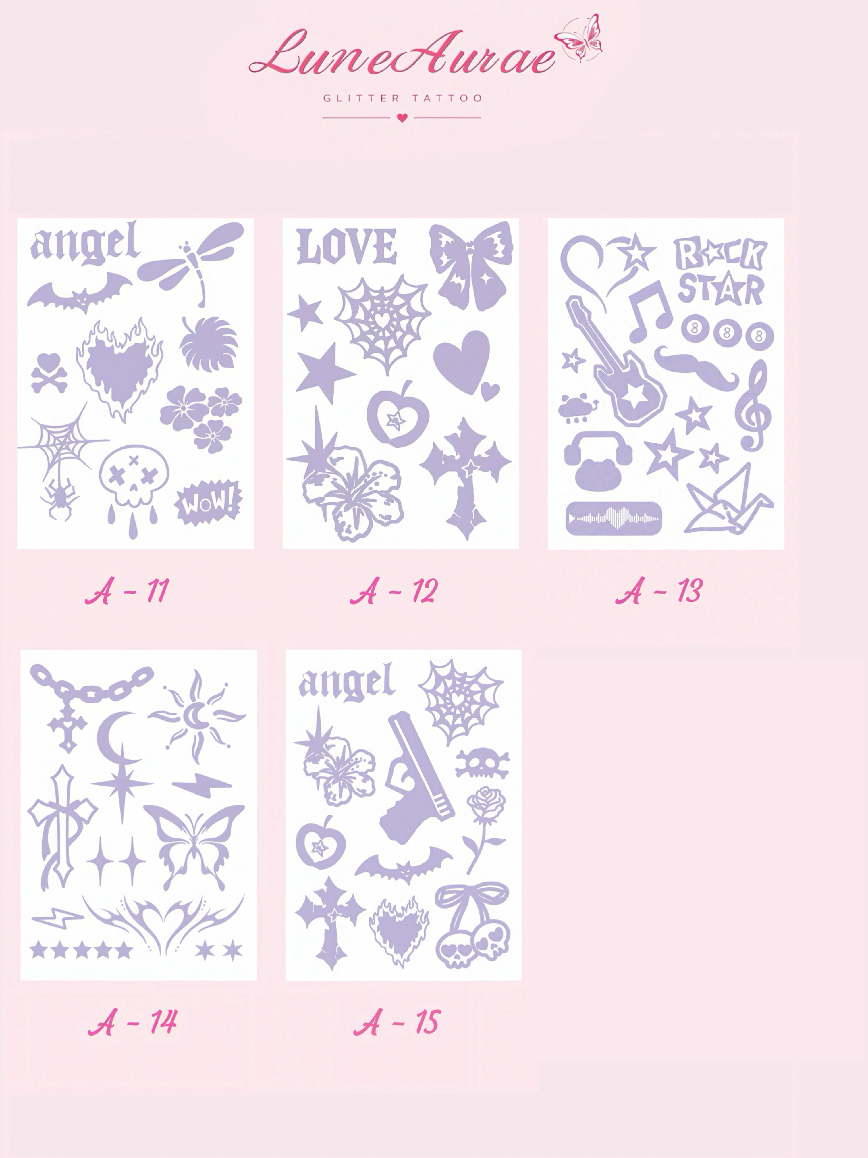 DIY Glitter Tattoo Stickers -A series