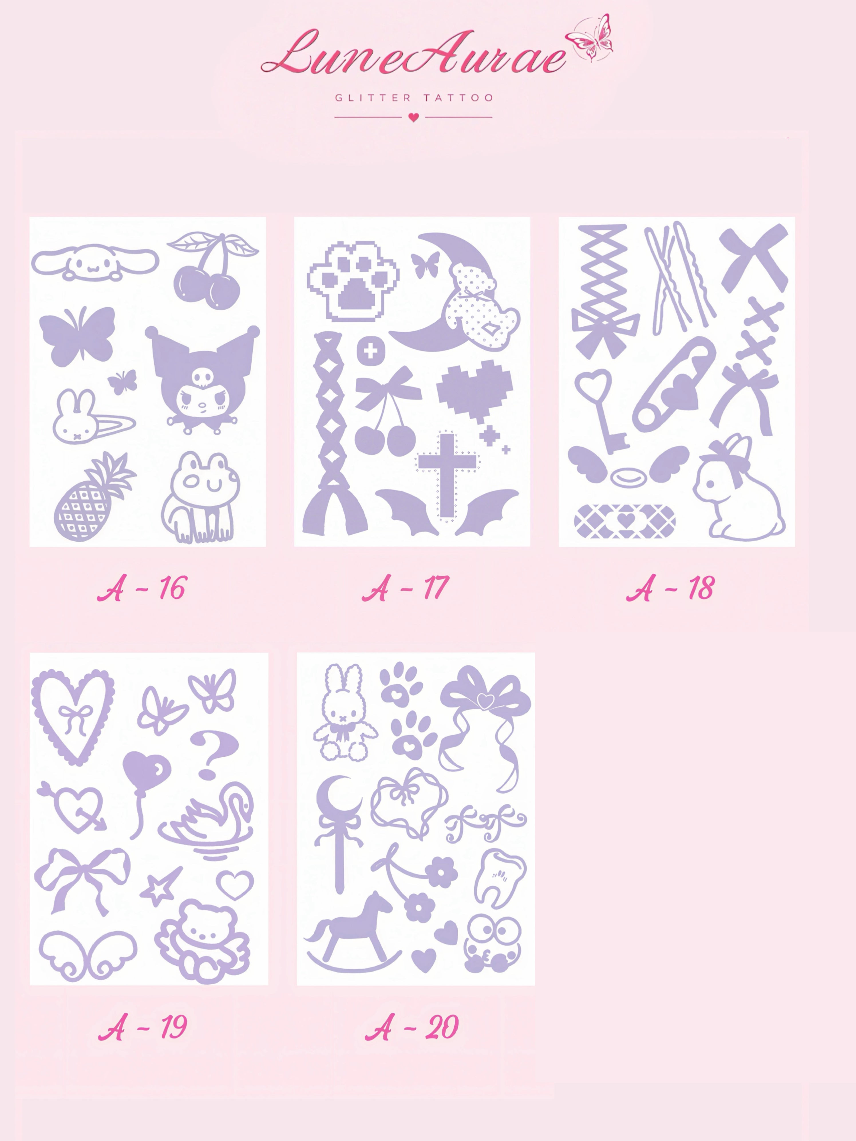DIY Glitter Tattoo Stickers -A series
