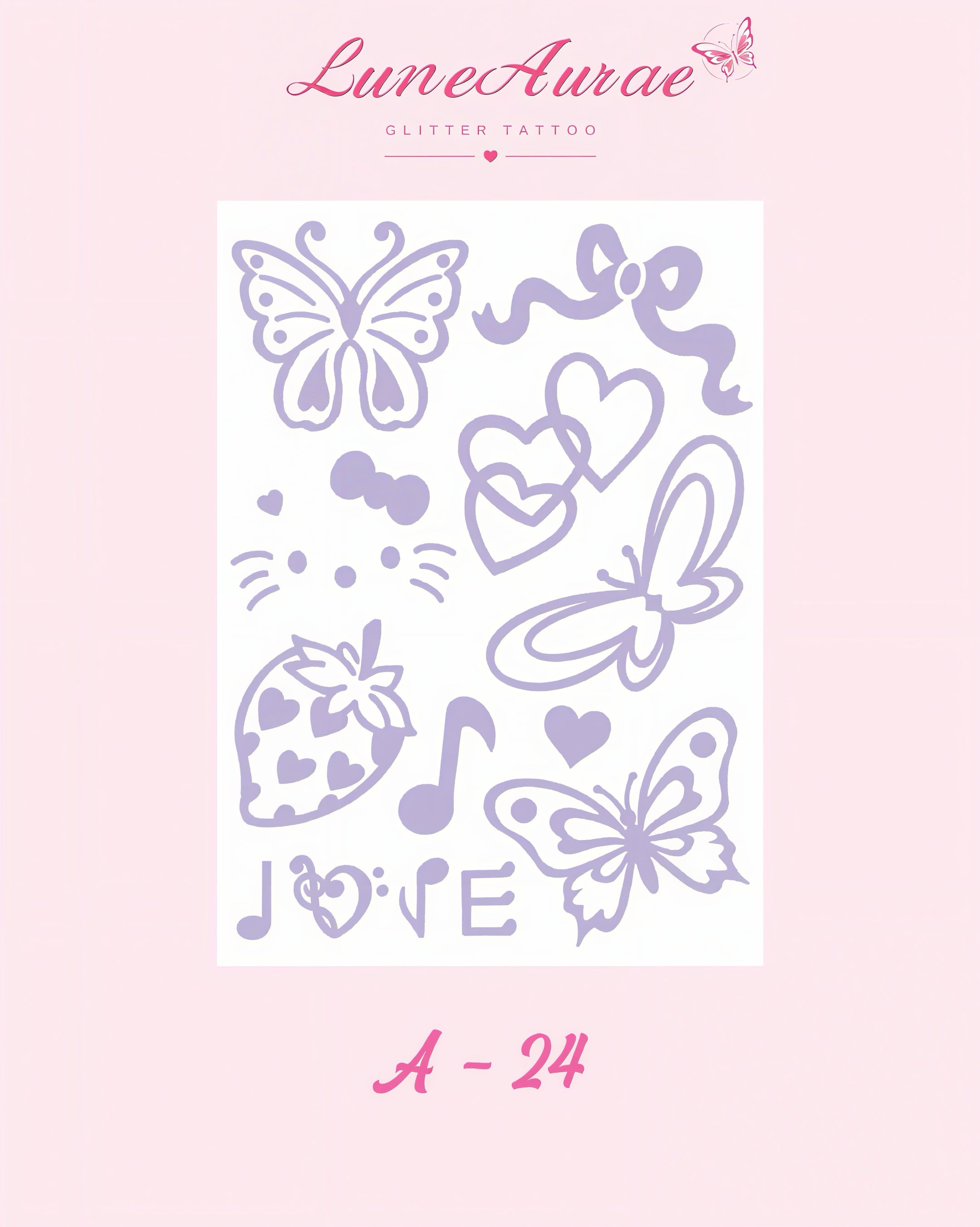 DIY Glitter Tattoo Sticker-A series