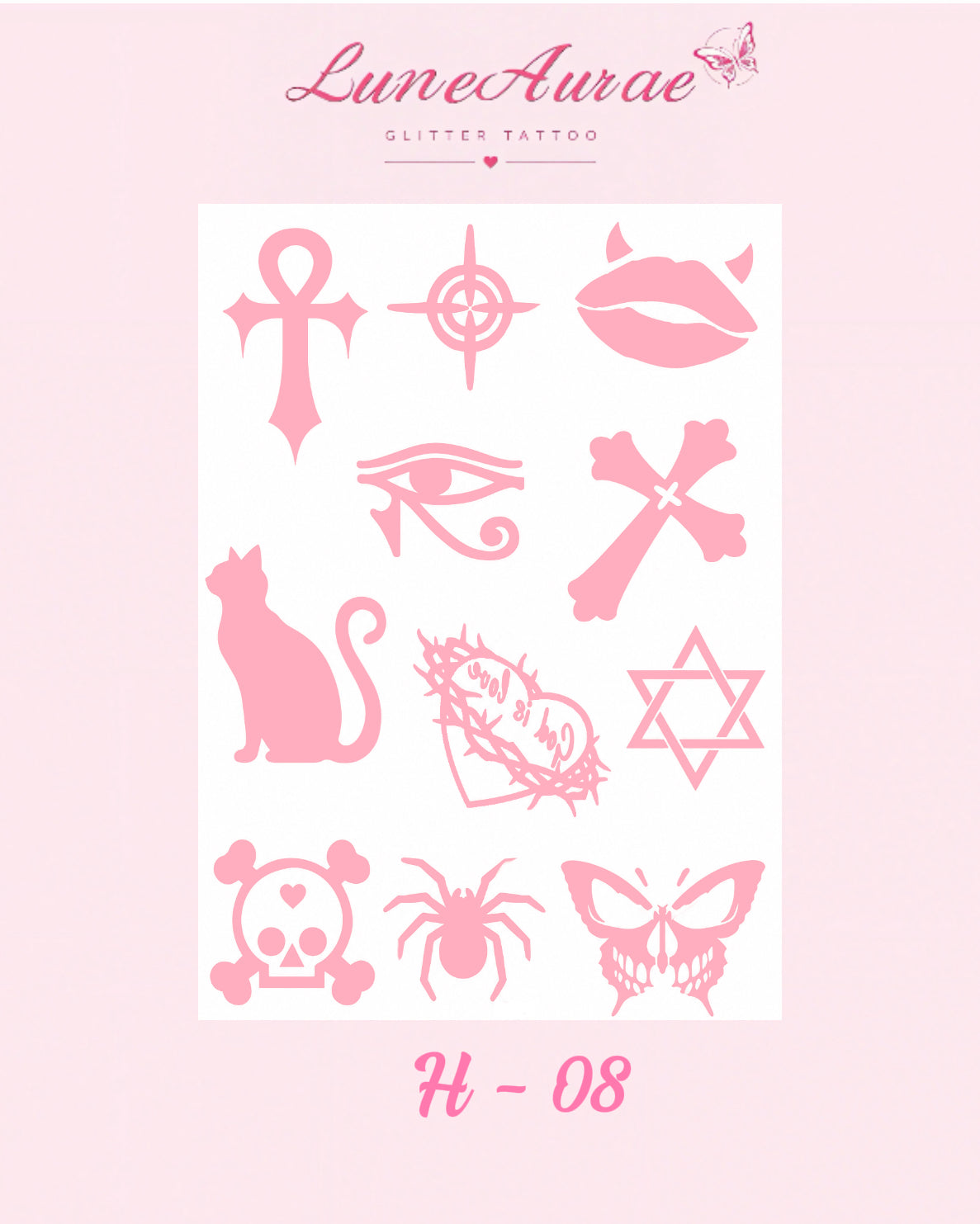 Tattoo Stickers-H series