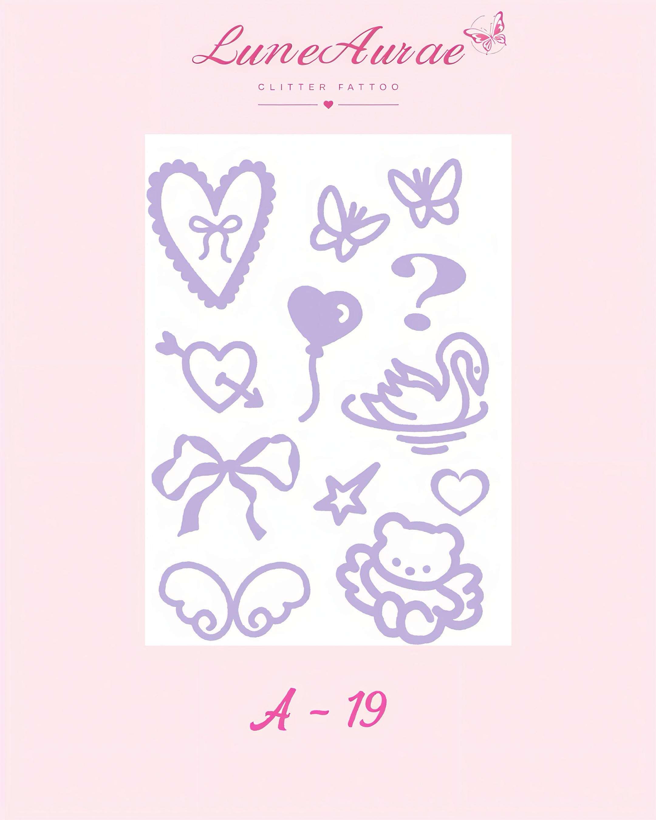 DIY Glitter Tattoo Sticker-A series