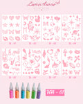 DIY Glitter Tattoo Sticker Set - H series