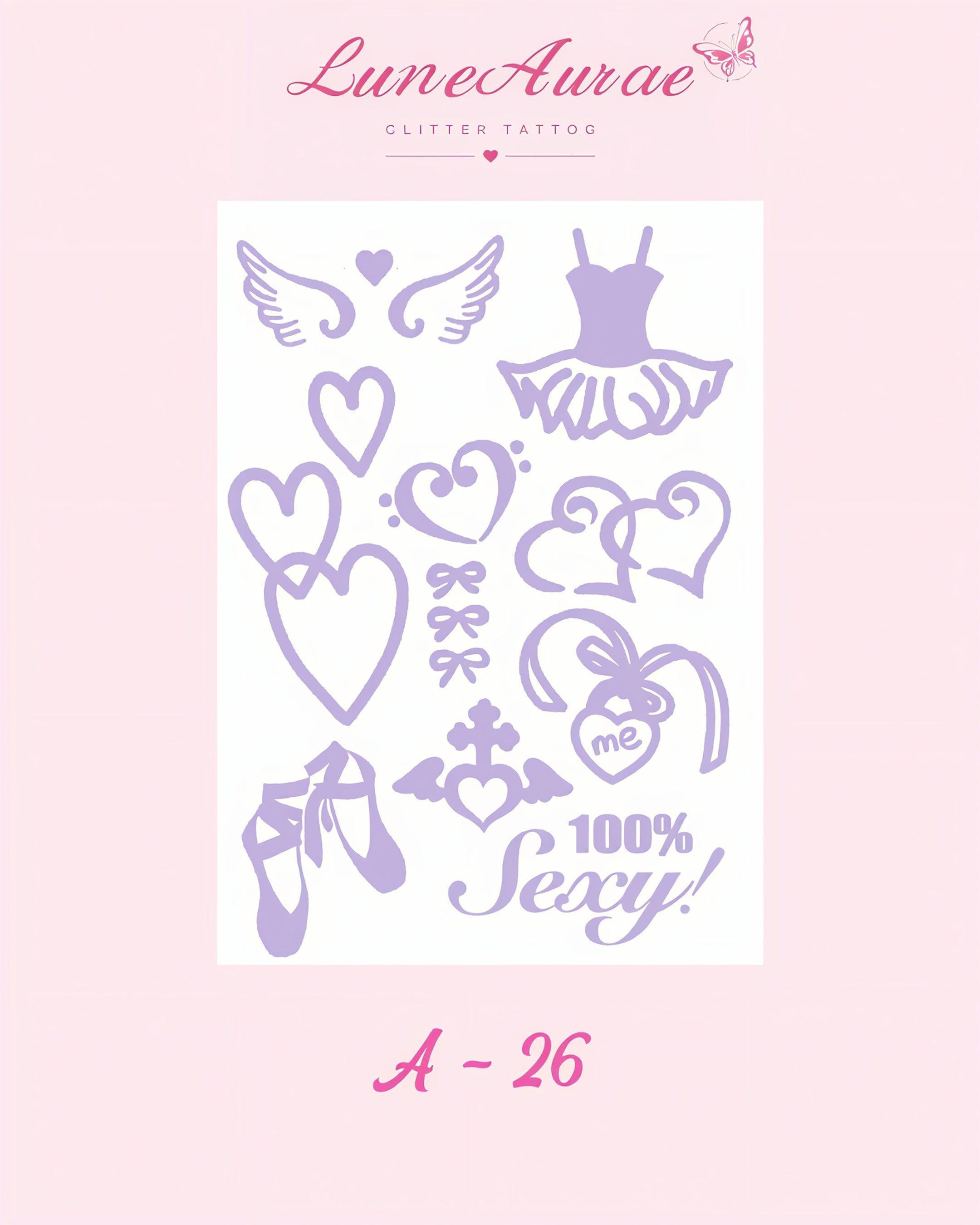 DIY Glitter Tattoo Sticker-A series