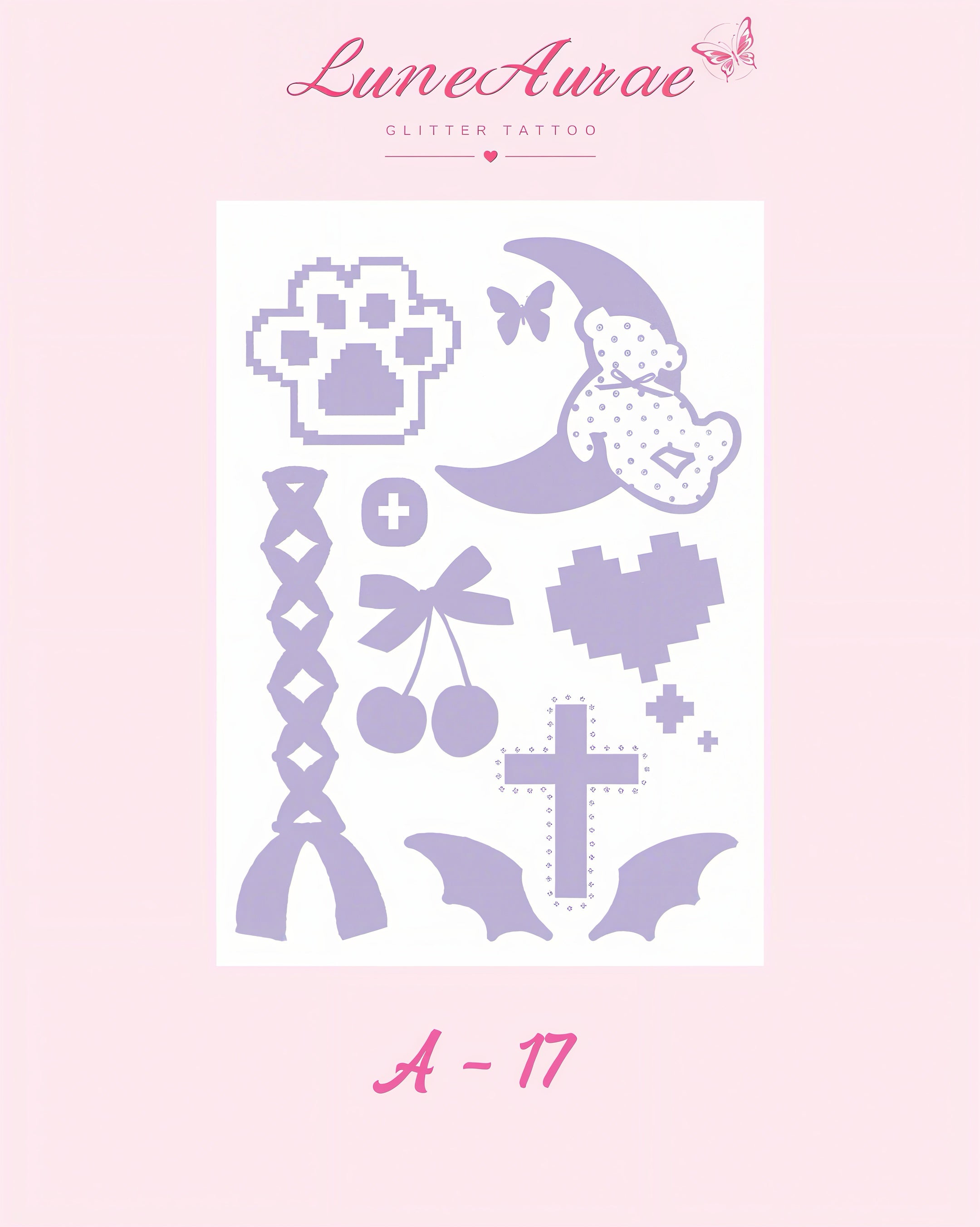 DIY Glitter Tattoo Sticker-A series