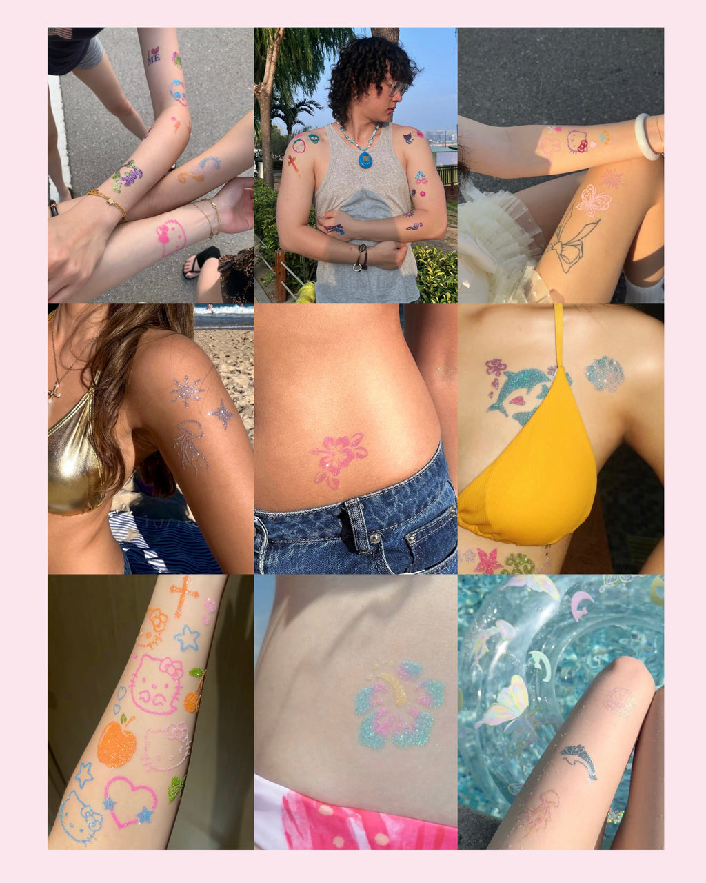 DIY Glitter Tattoo Stickers -A series