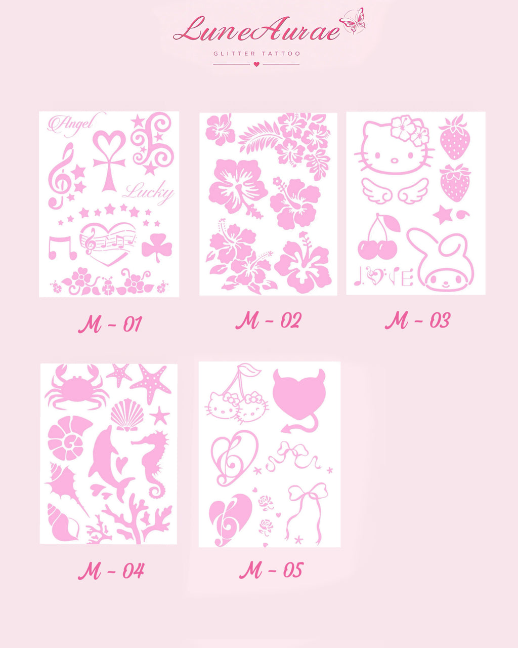 DIY Glitter Tattoo Sticker - M Series
