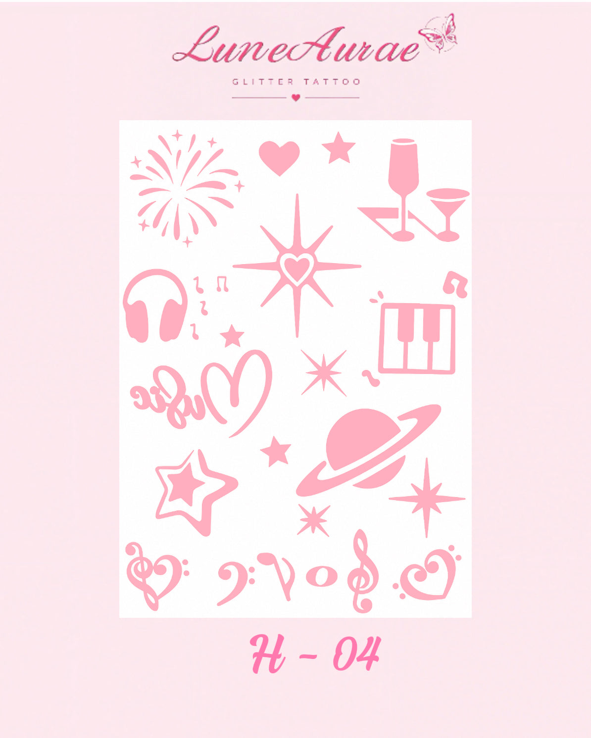 Tattoo Stickers-H series
