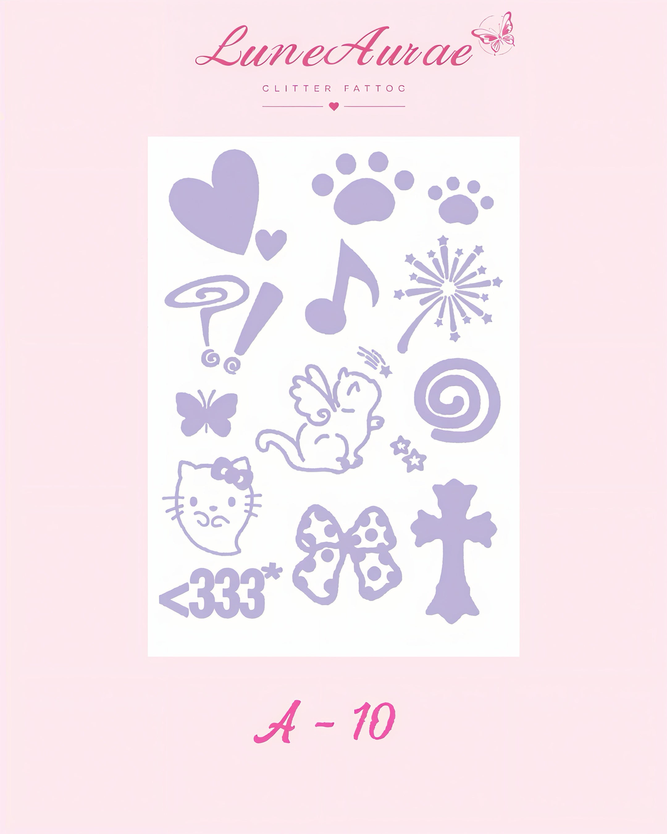 DIY Glitter Tattoo Sticker-A series