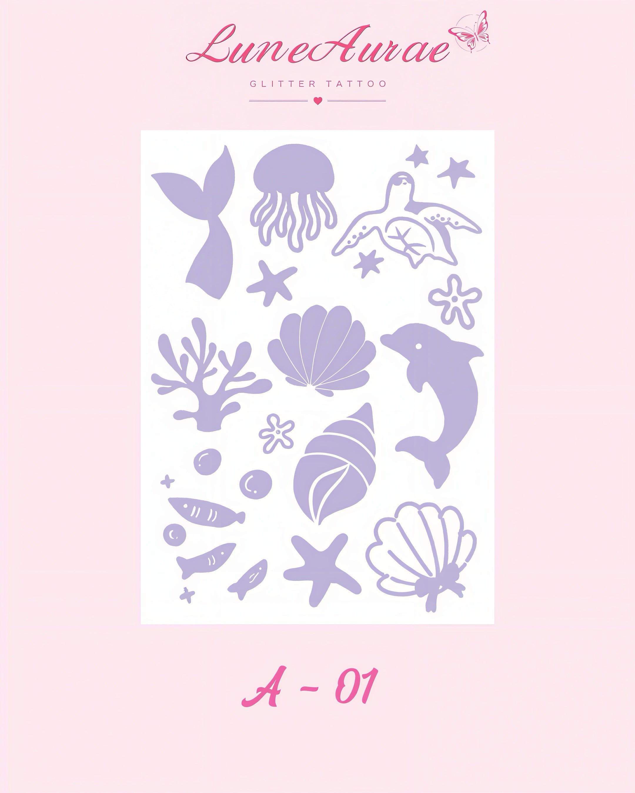 DIY Glitter Tattoo Sticker-A series