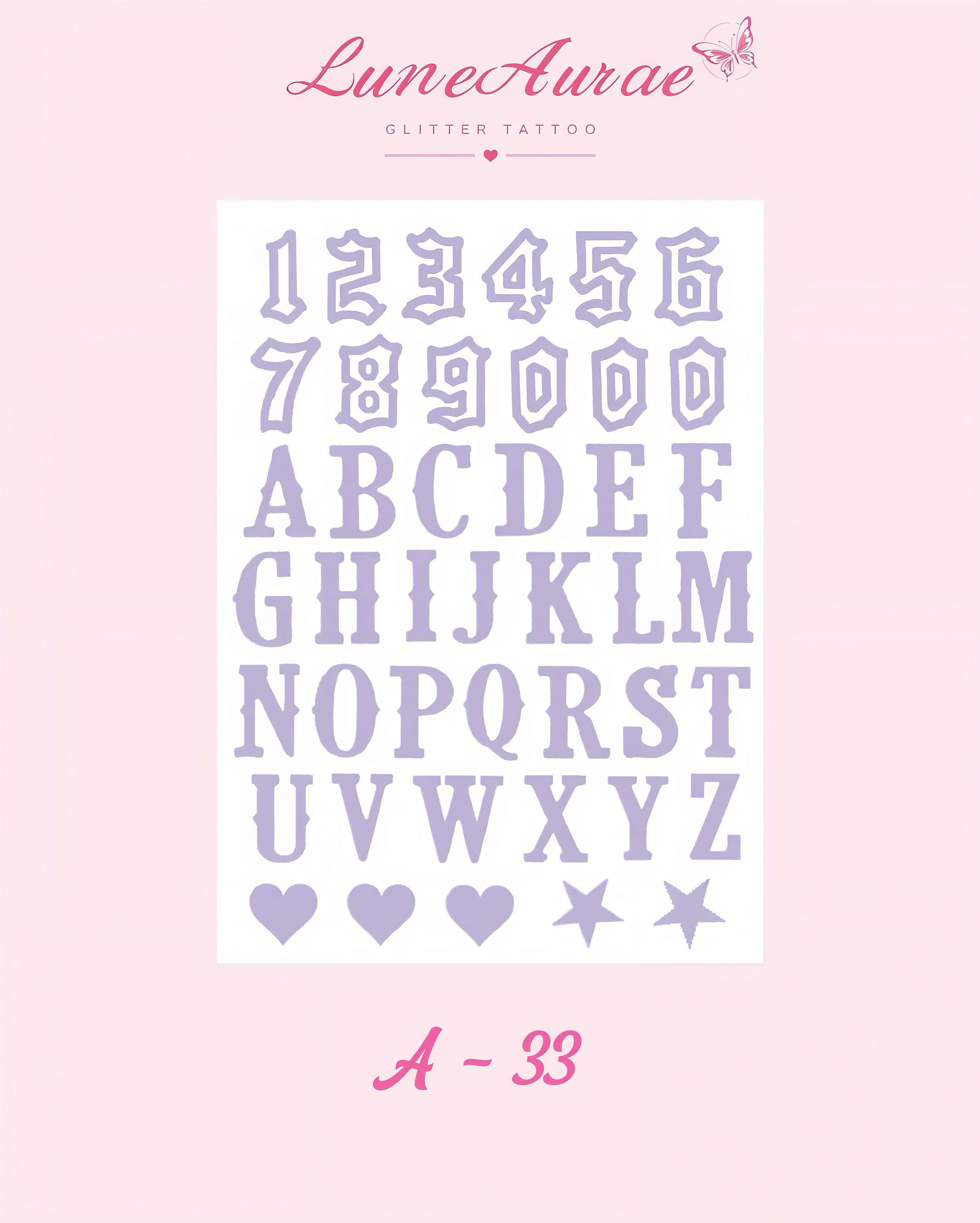 DIY Glitter Tattoo Sticker-A series