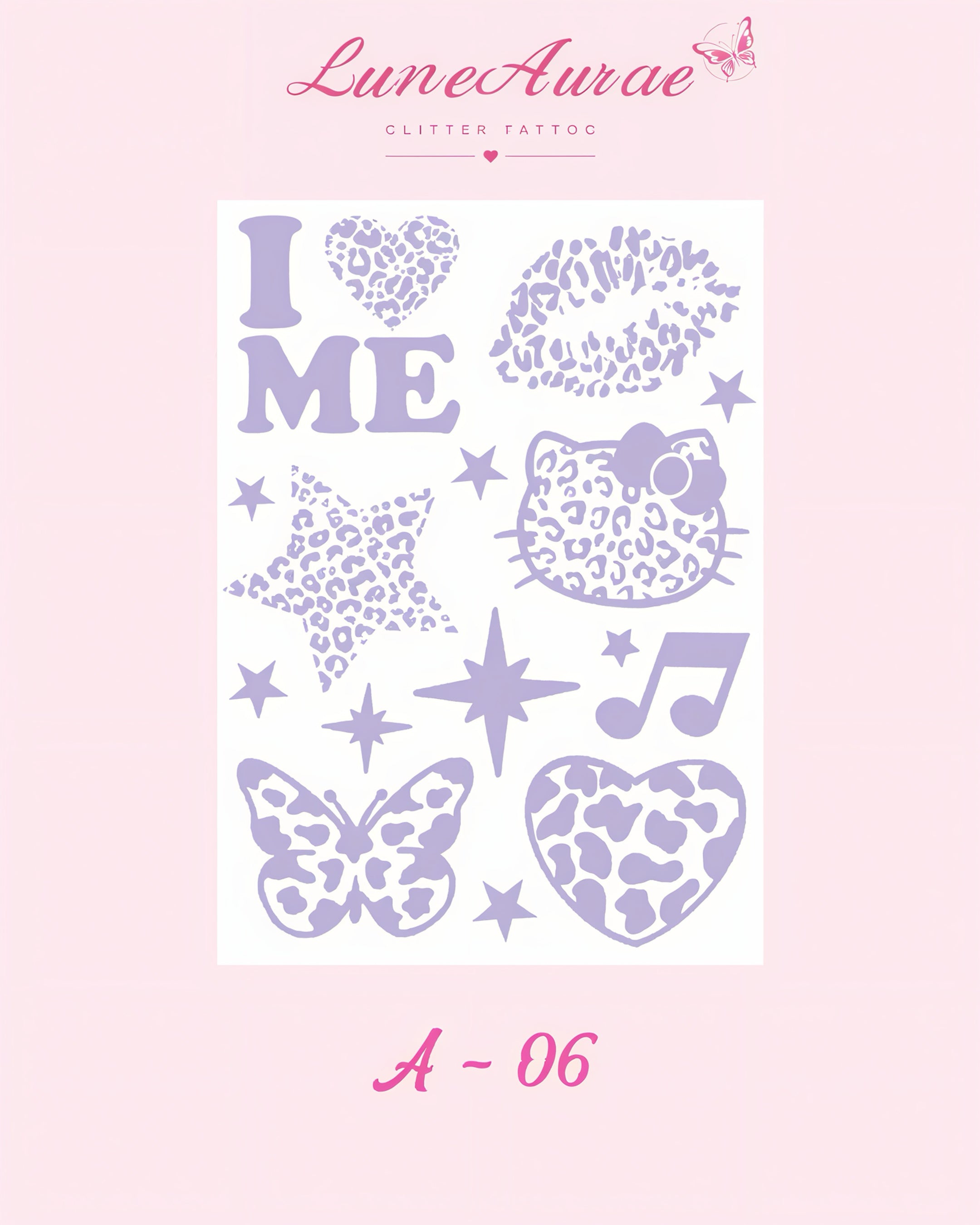 DIY Glitter Tattoo Sticker-A series