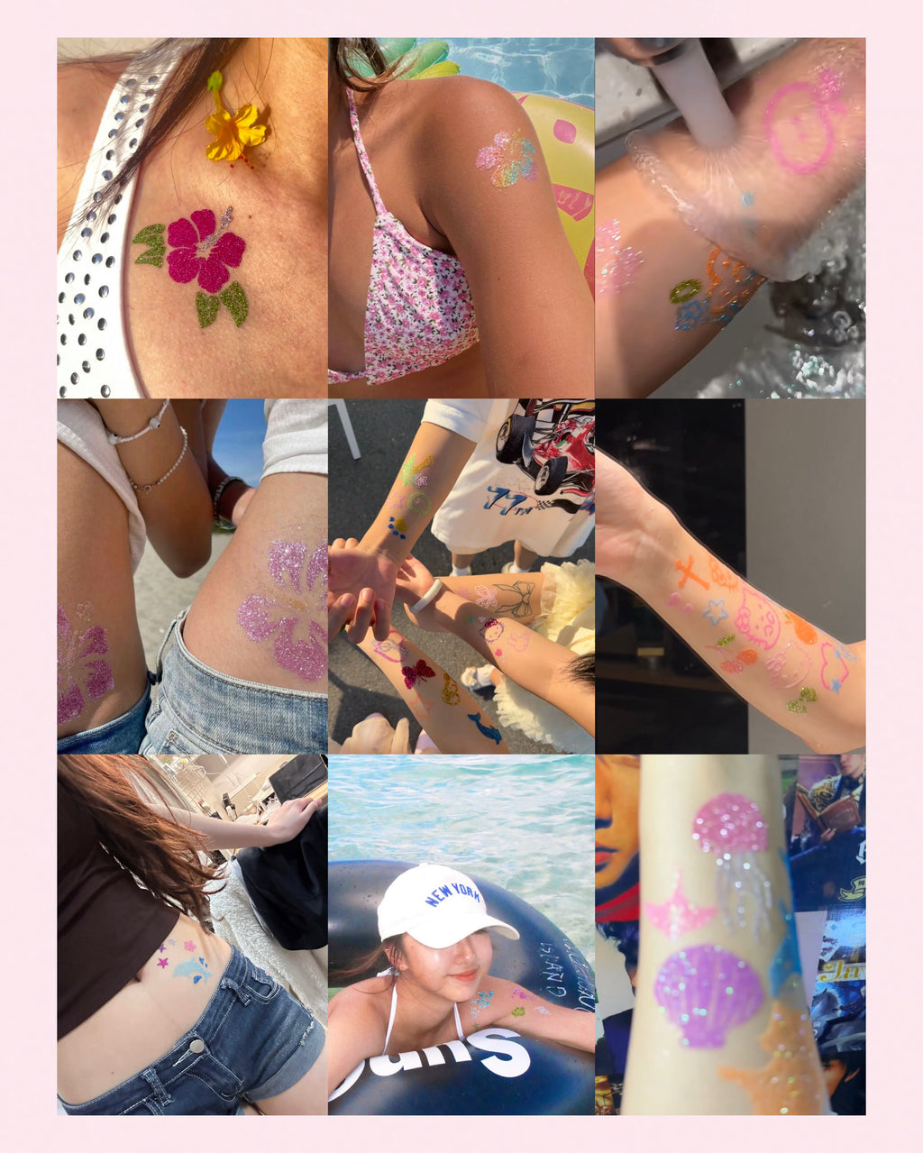 DIY Glitter Tattoo Stickers -A series