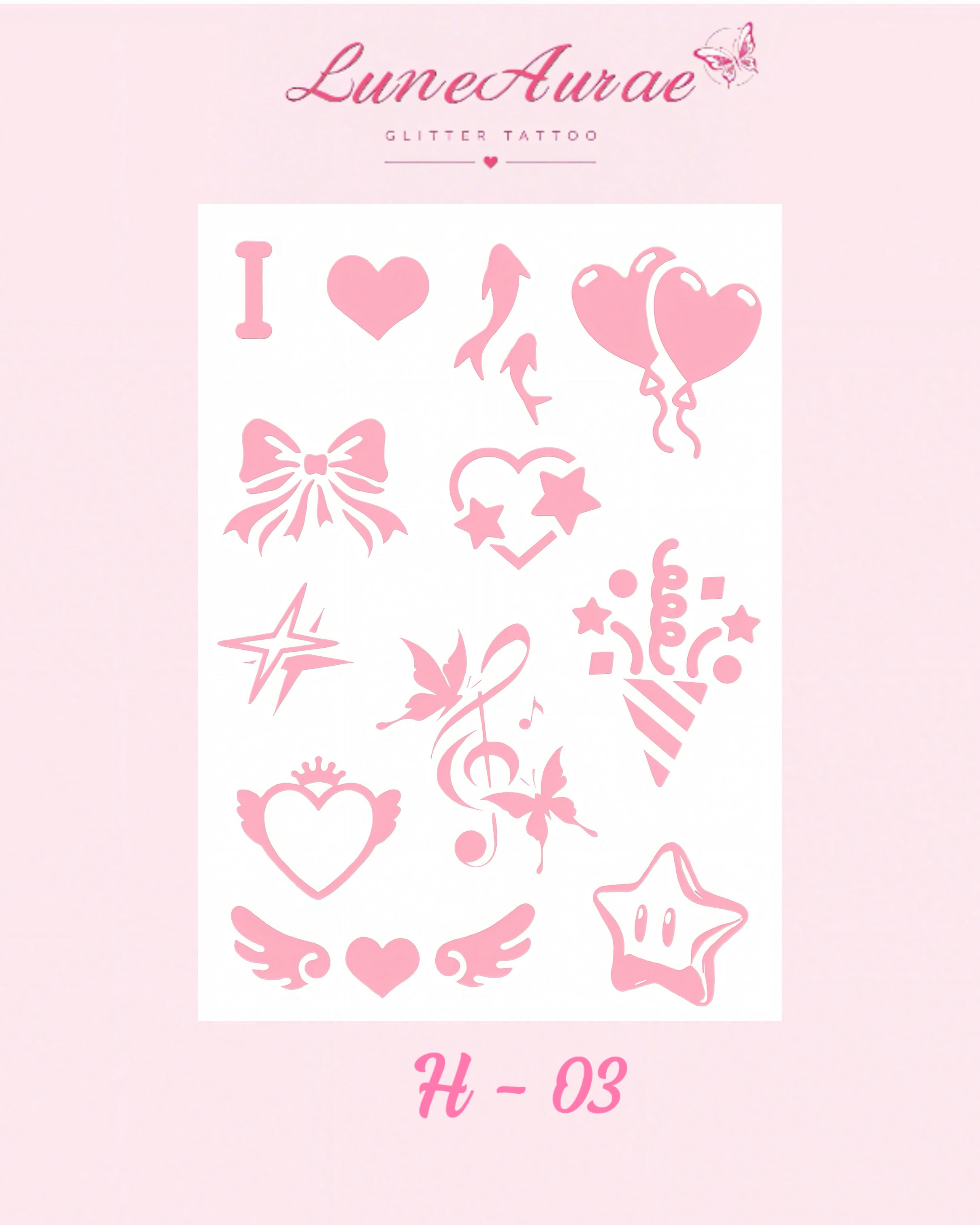 Tattoo Stickers-H series