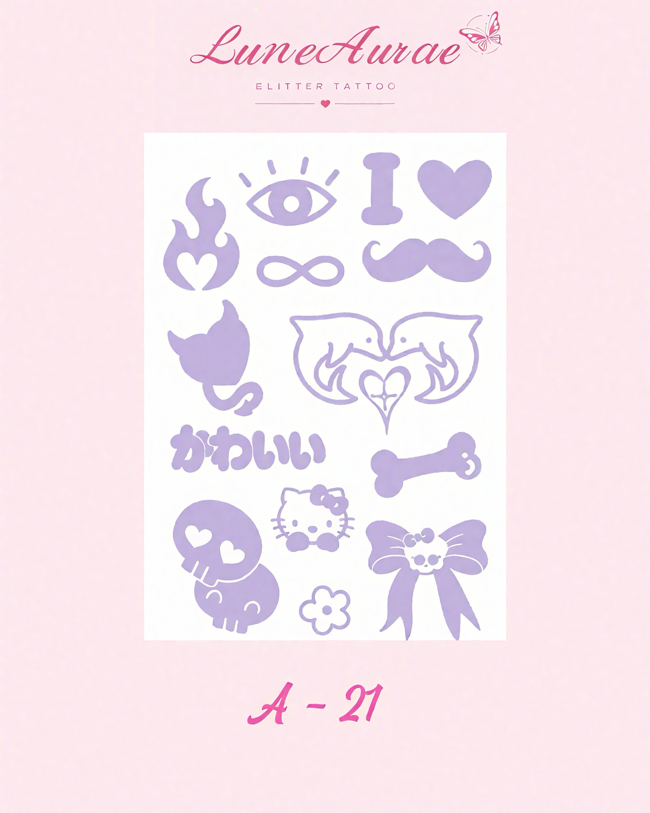 DIY Glitter Tattoo Sticker-A series