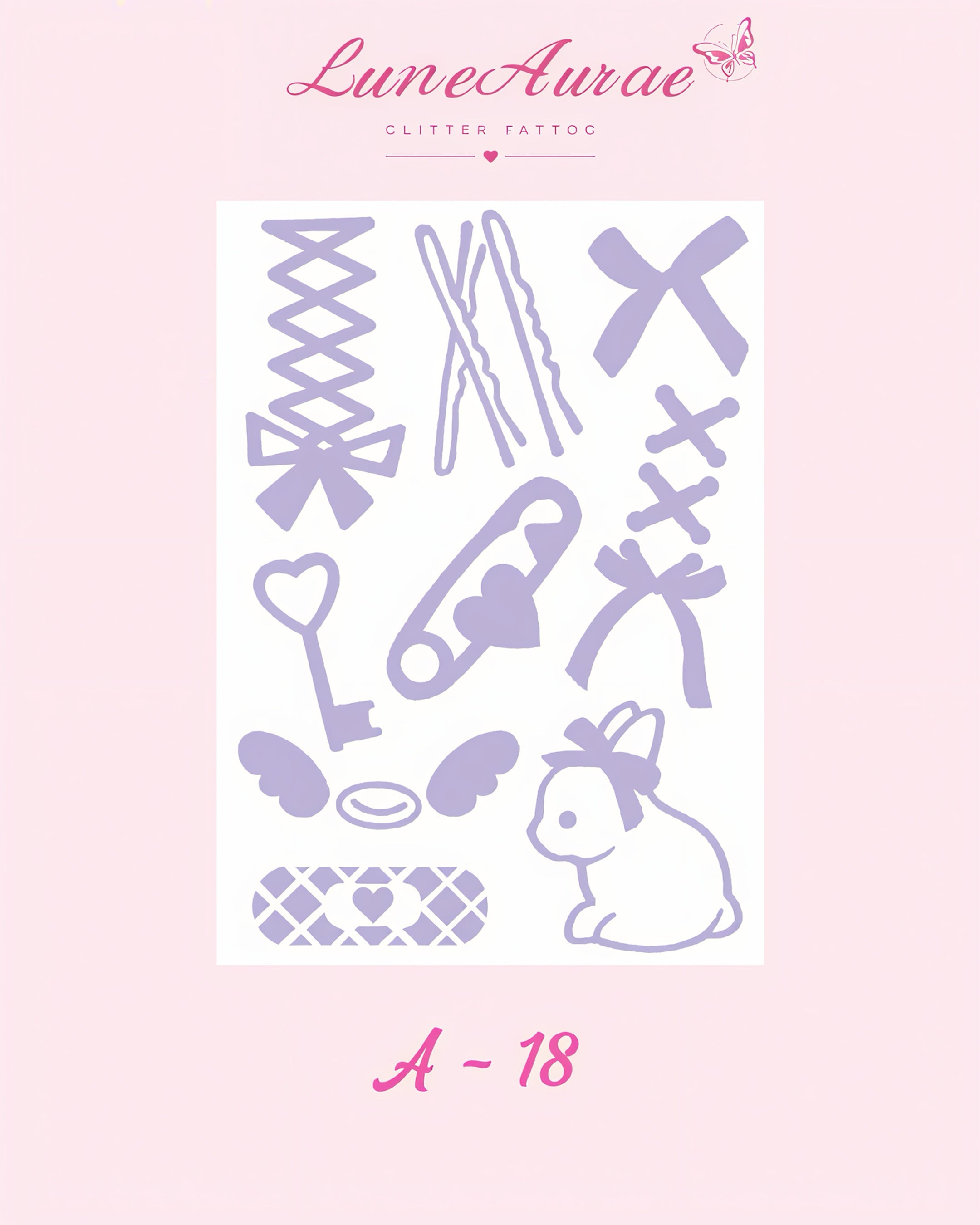 DIY Glitter Tattoo Sticker-A series