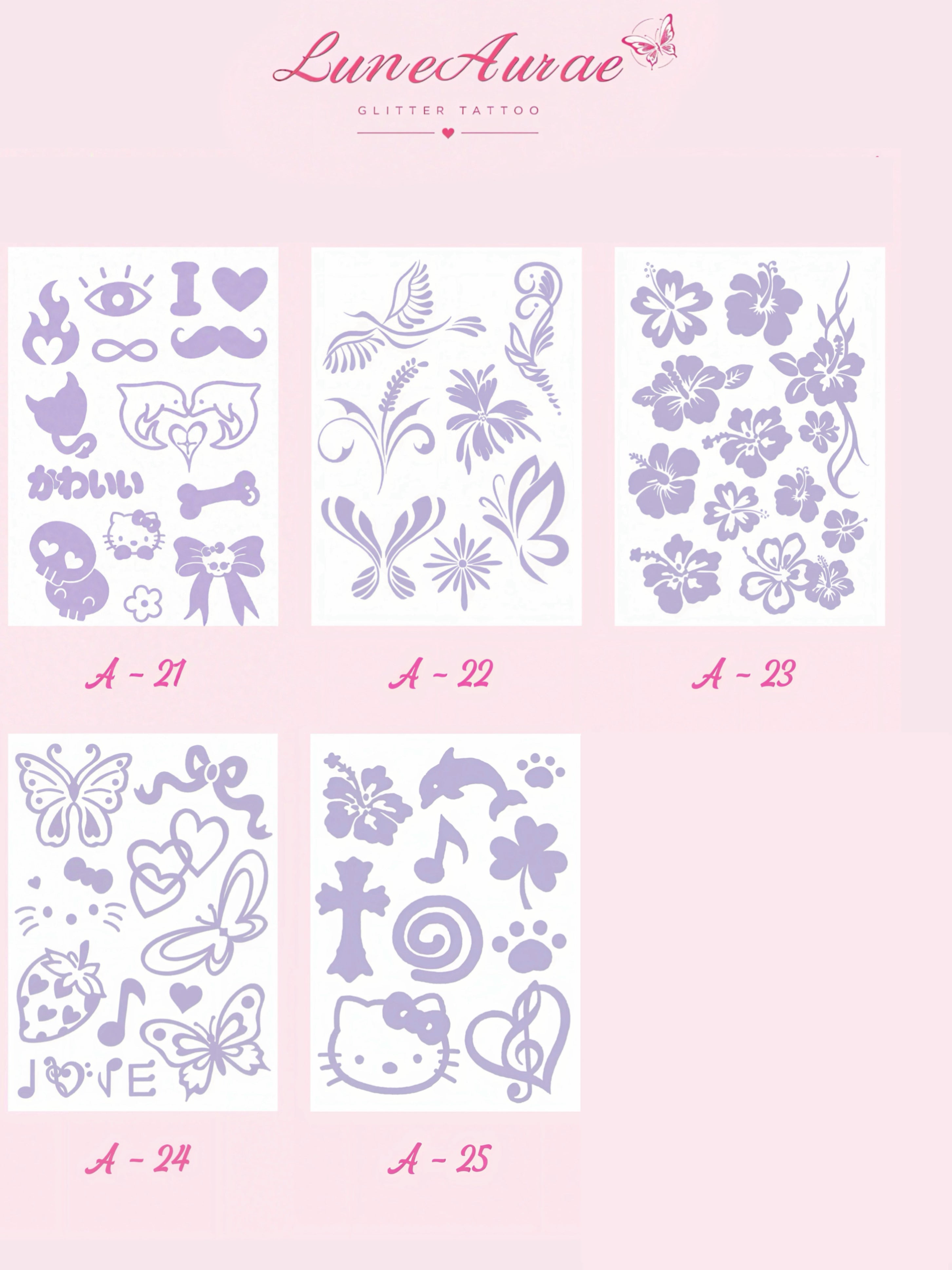 DIY Glitter Tattoo Stickers -A series