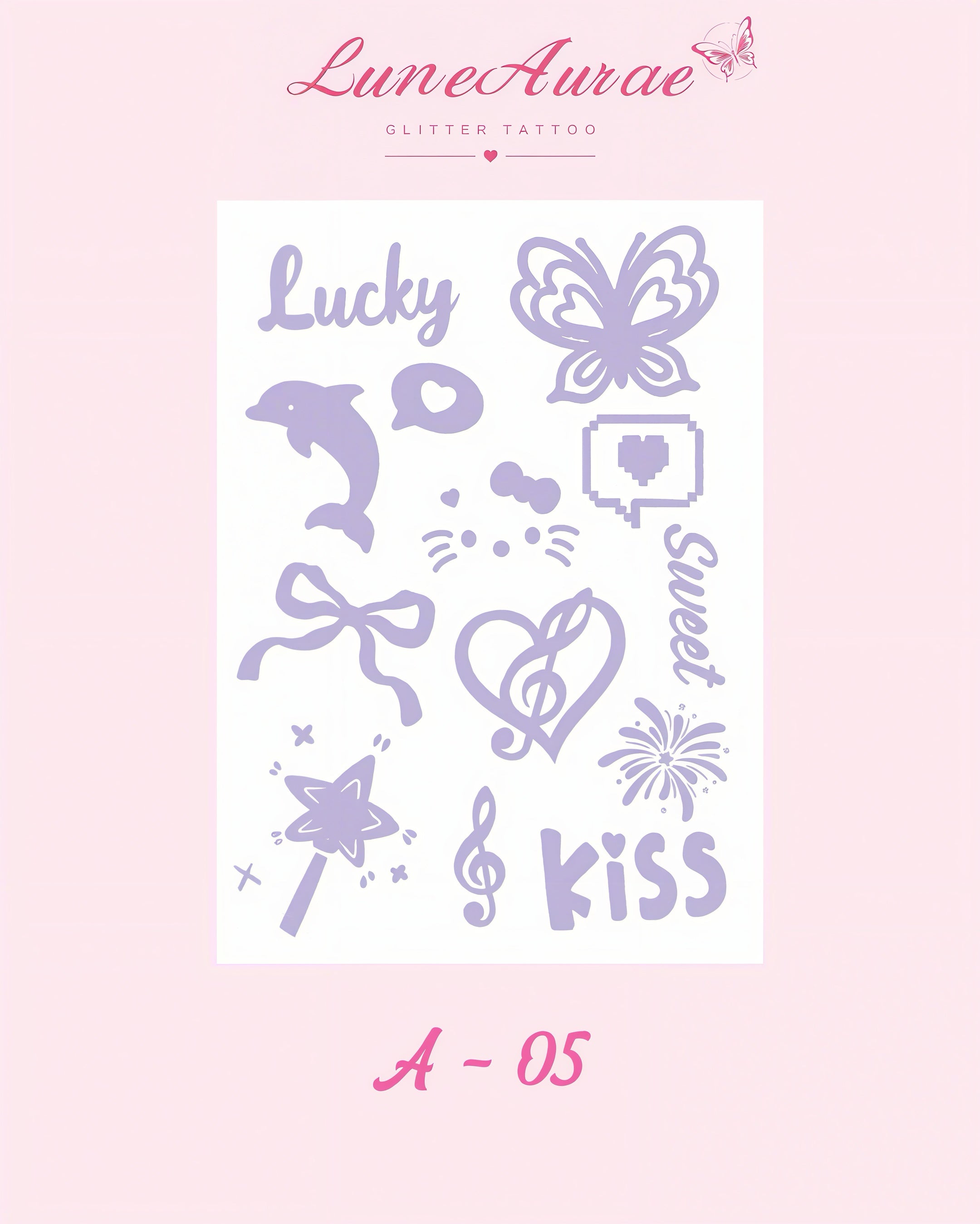 DIY Glitter Tattoo Sticker-A series