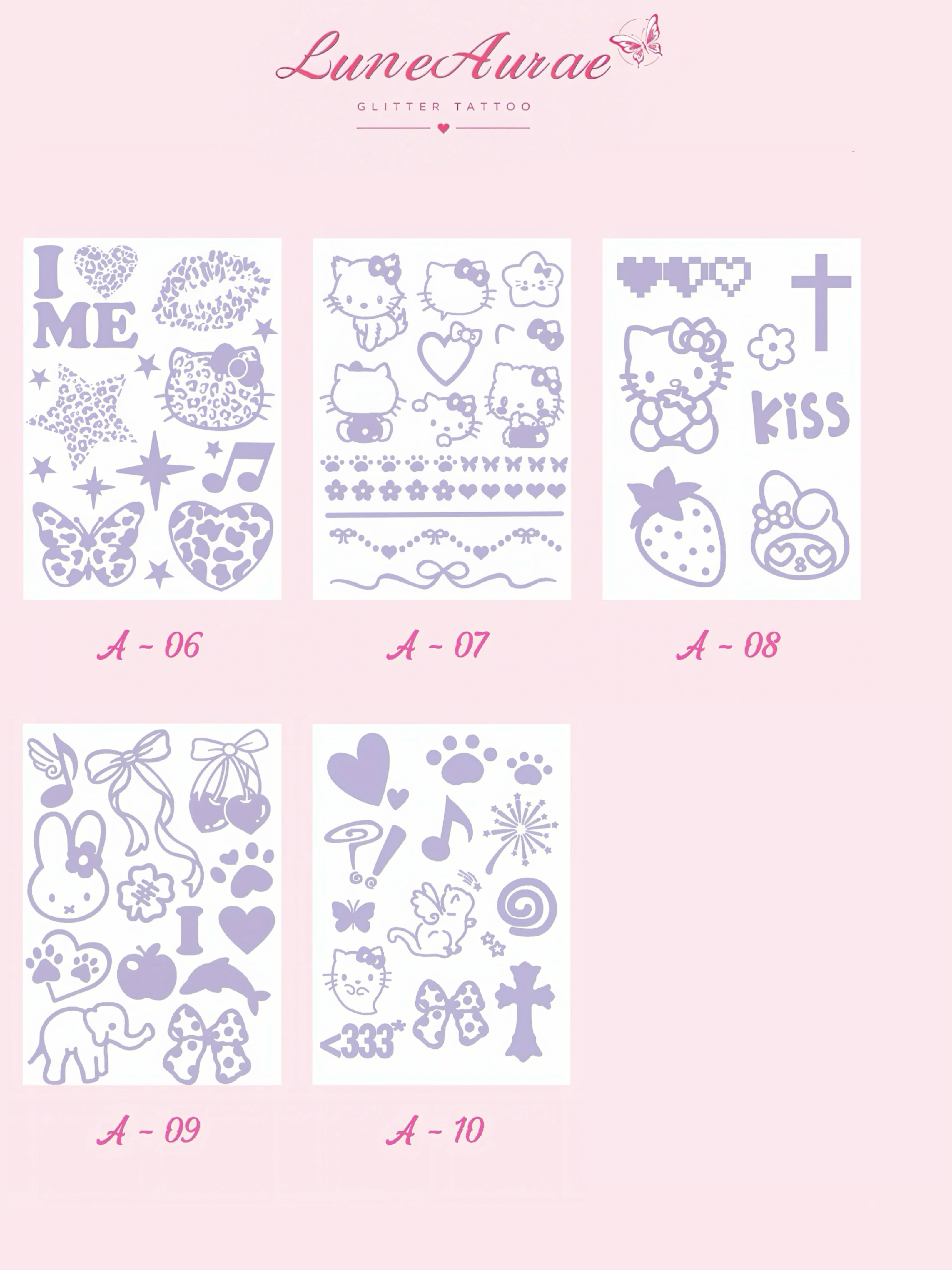 DIY Glitter Tattoo Stickers -A series