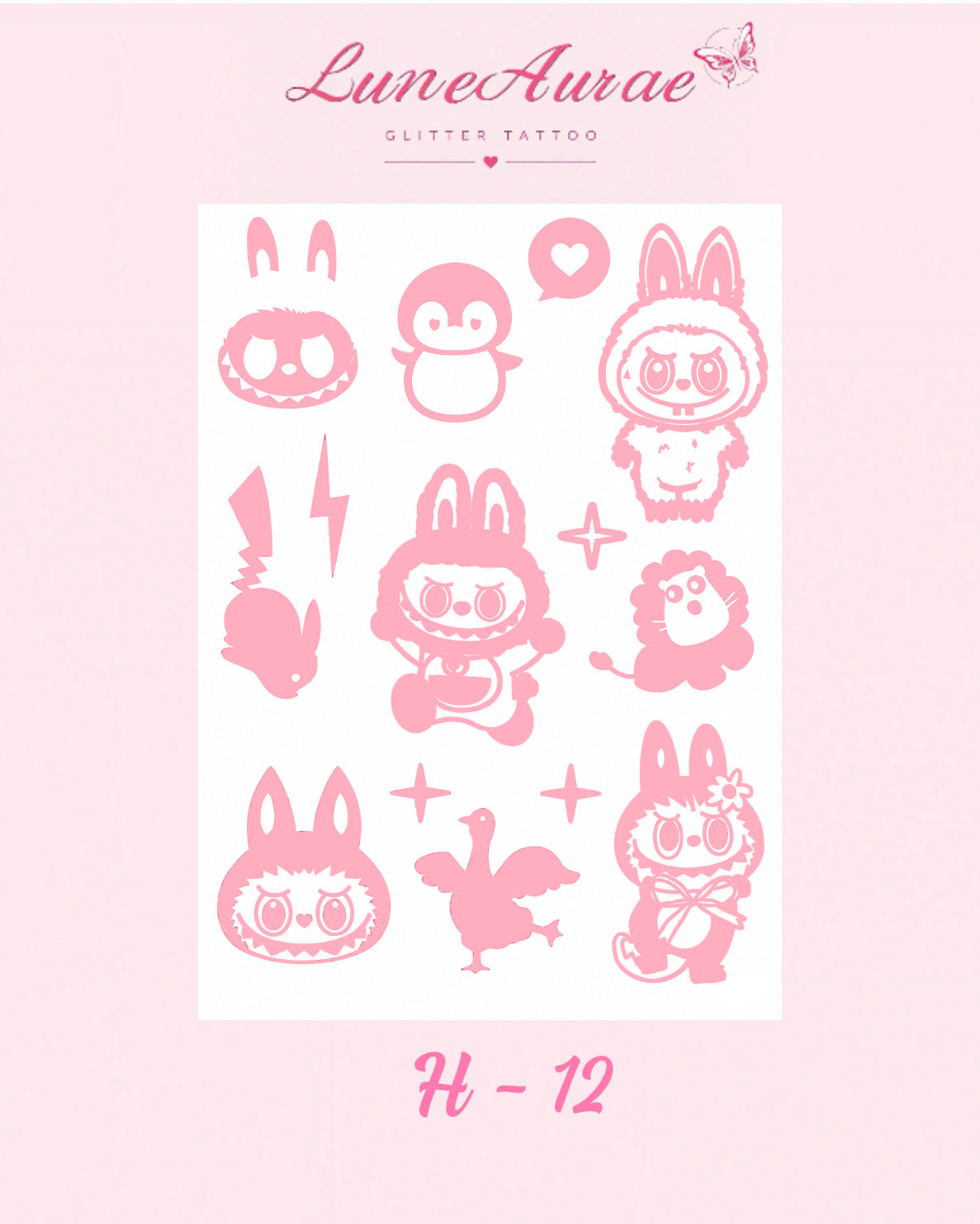 Tattoo Stickers-H series