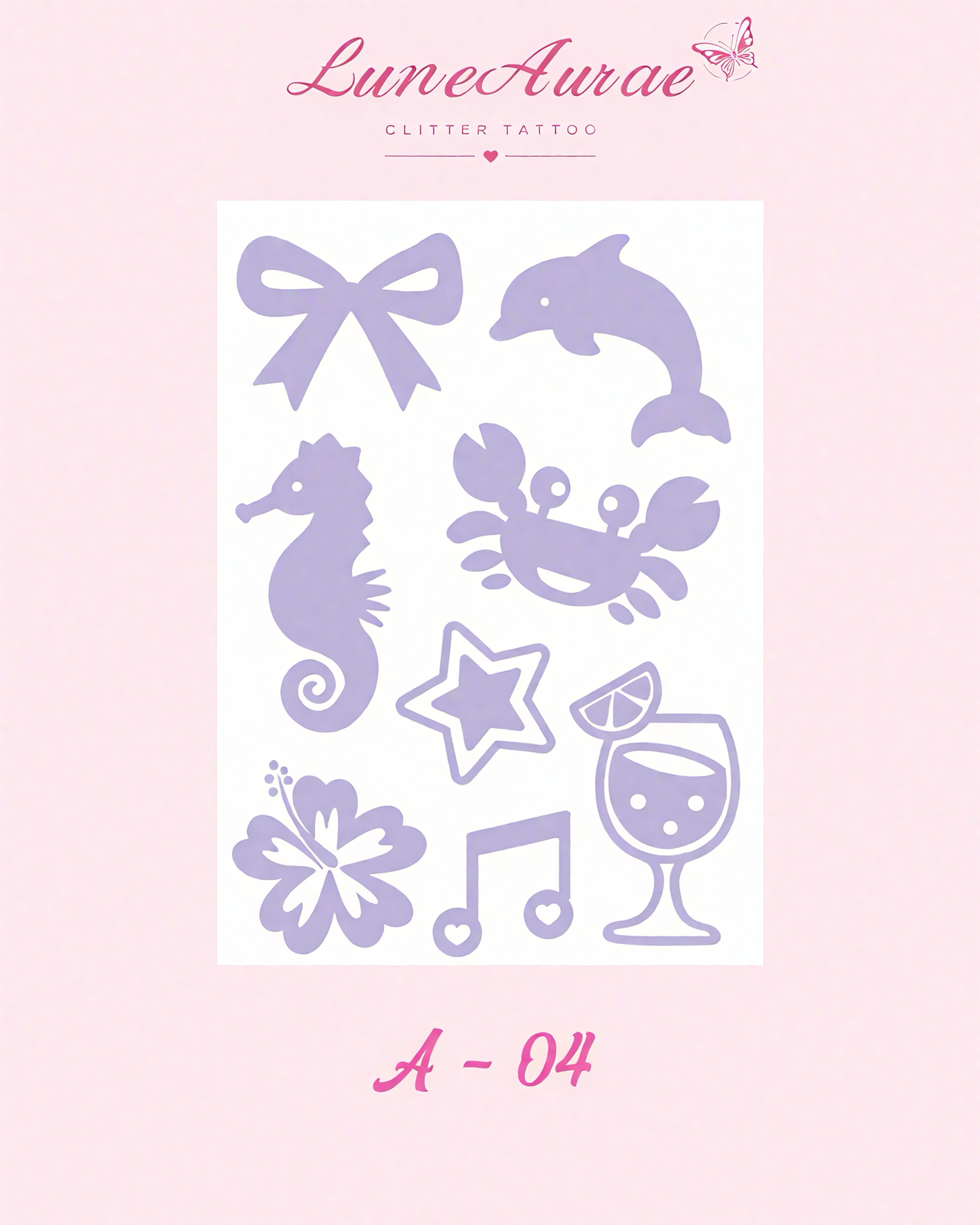 DIY Glitter Tattoo Sticker-A series