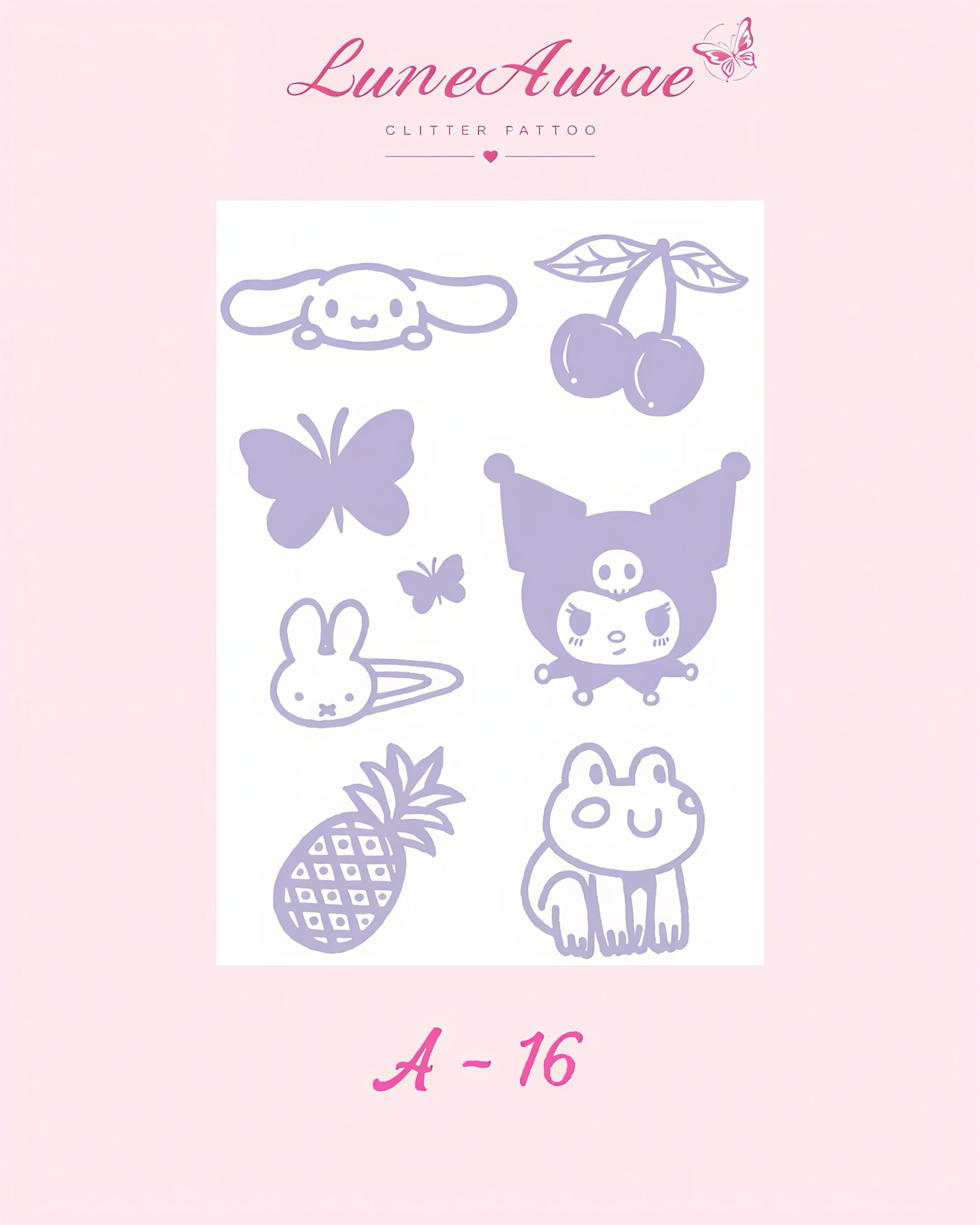 DIY Glitter Tattoo Sticker-A series