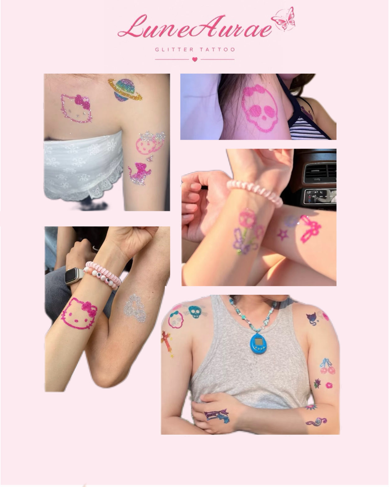 Ensemble de paillettes pour tatouage temporaire - Nouvelle arrivée