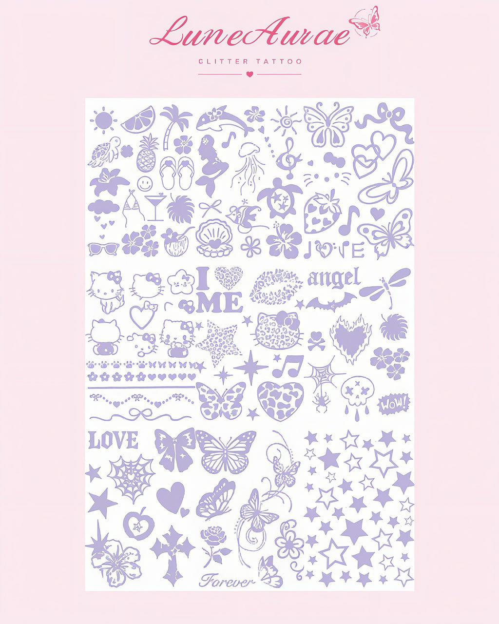 100/200/500 sheets Custom your pattern - DIY Glitter Tattoo sticker