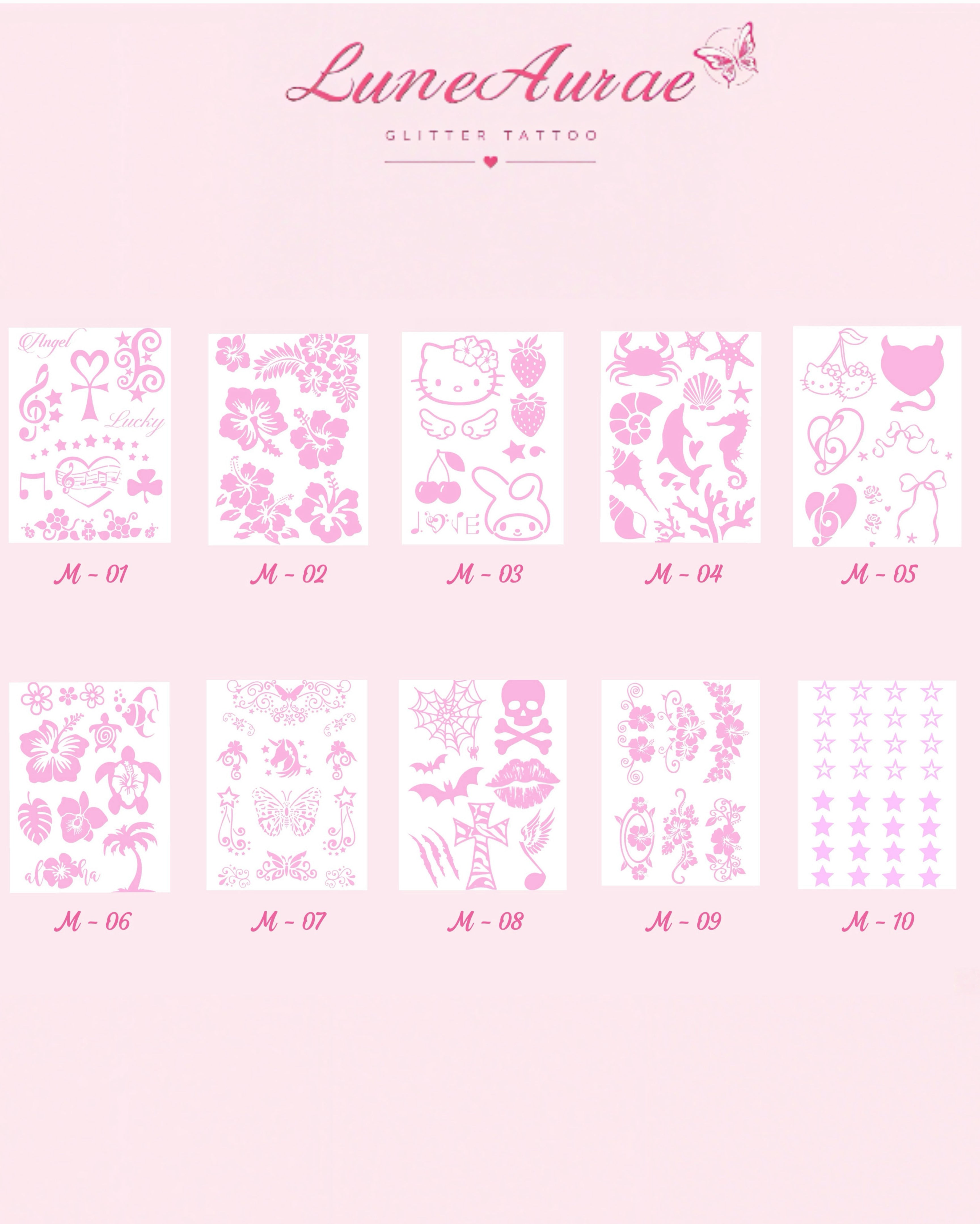 DIY Glitter Tattoo Sticker - M Series