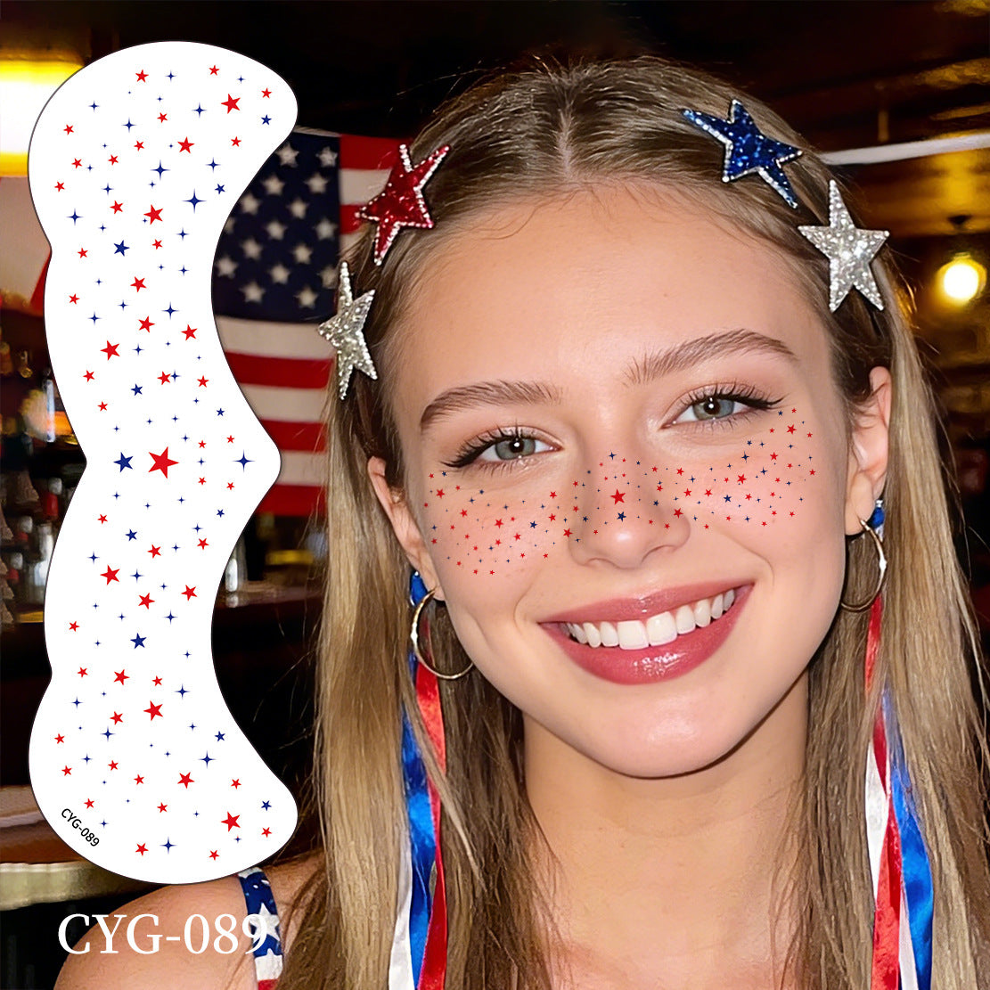 10 PCS Face Makeup Tattoo Stickers