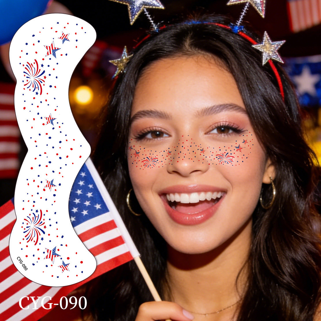 10 PCS Face Makeup Tattoo Stickers