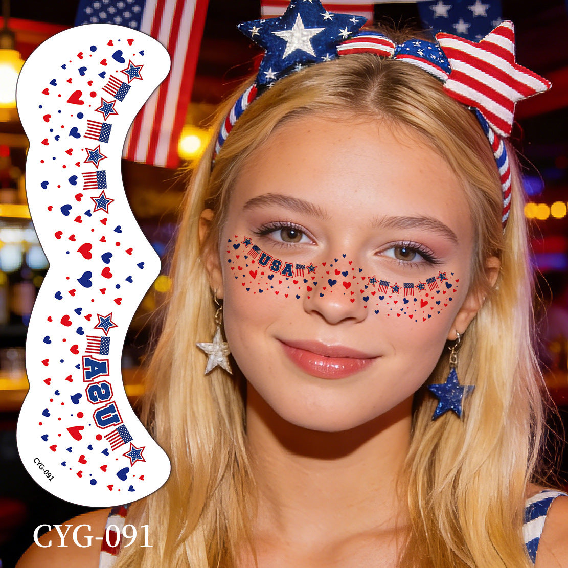 10 PCS Face Makeup Tattoo Stickers