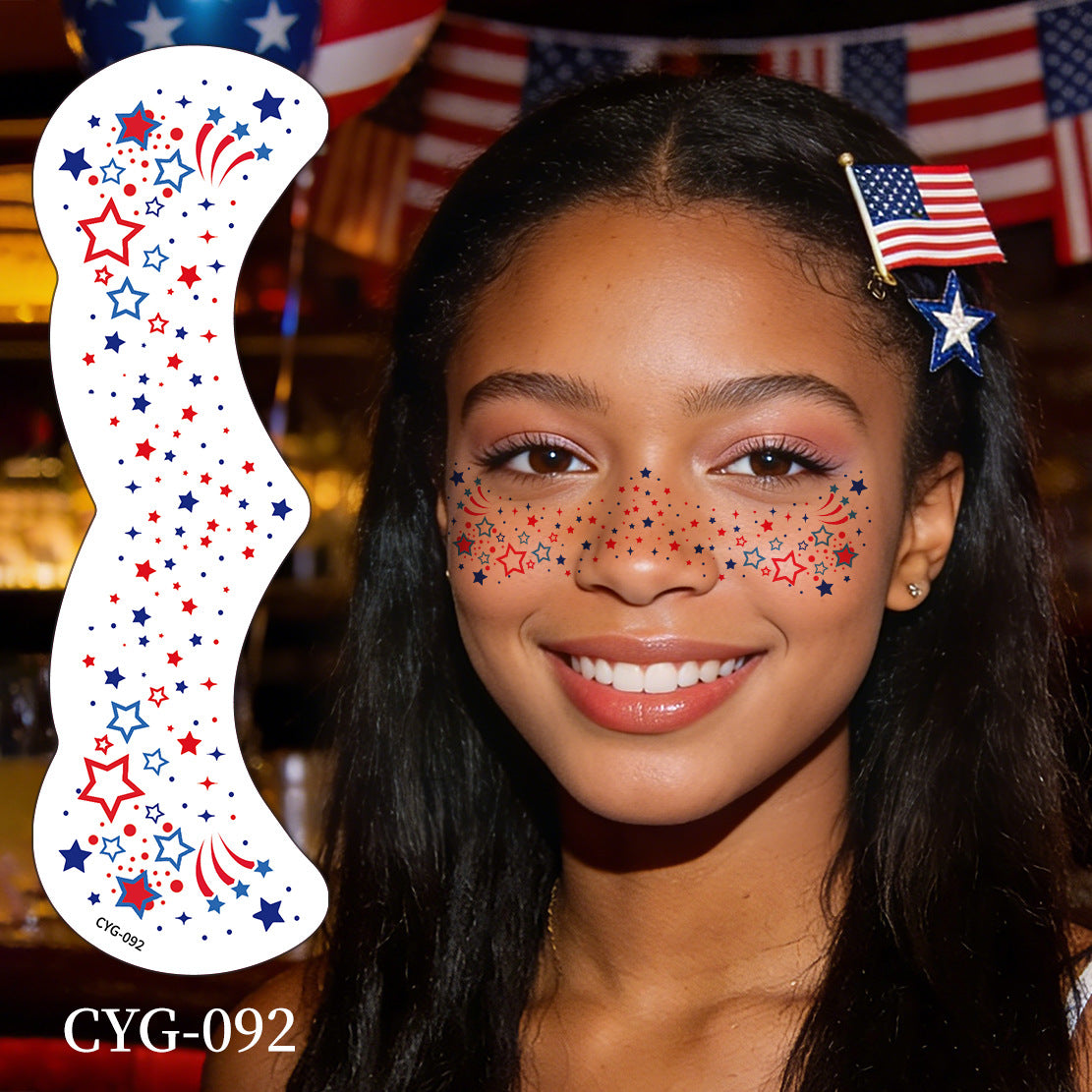10 PCS Face Makeup Tattoo Stickers